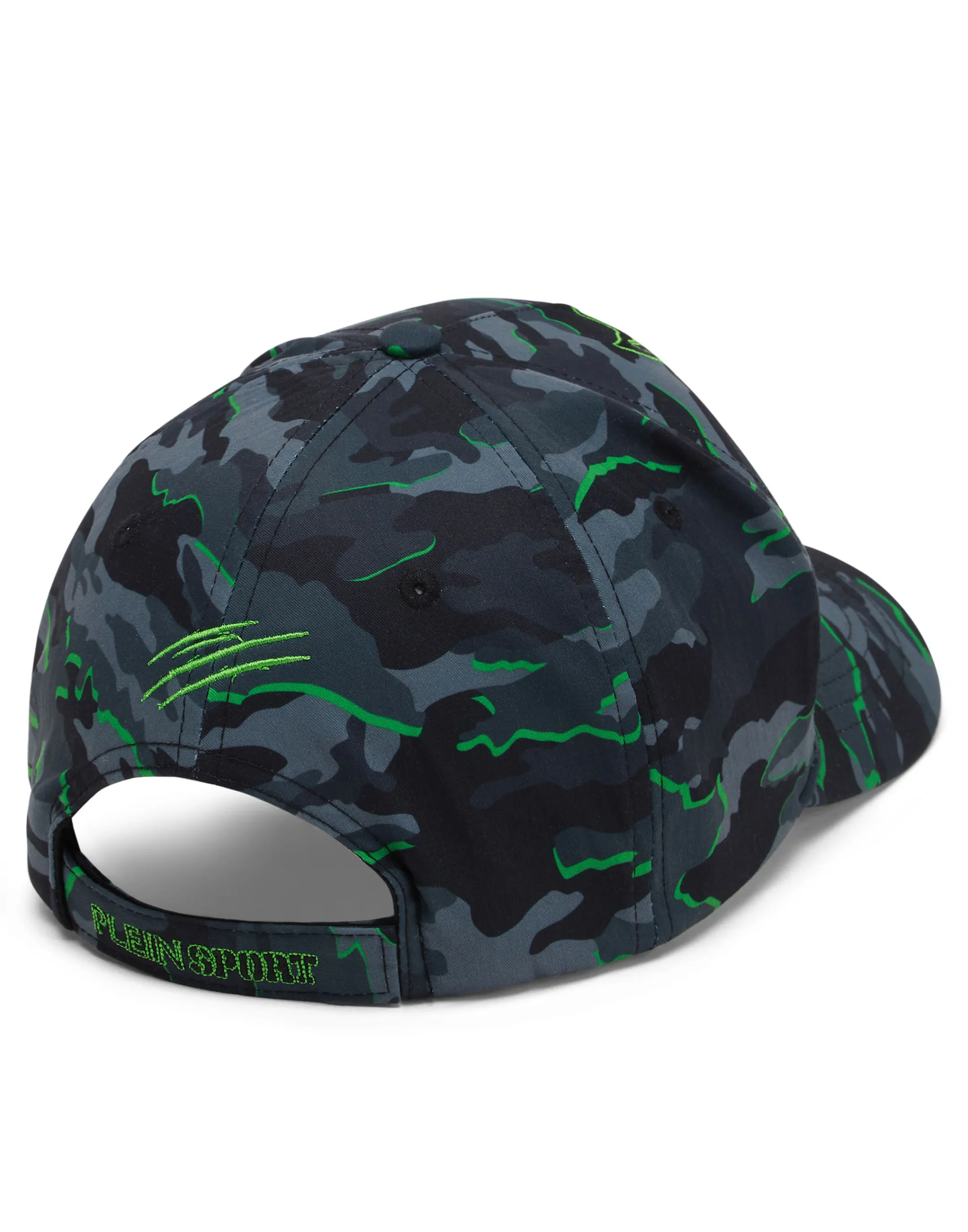 Cheap Plein Sport Baseball Cap Neon Amazon Edition (Camouflage) Black+Green Fluo