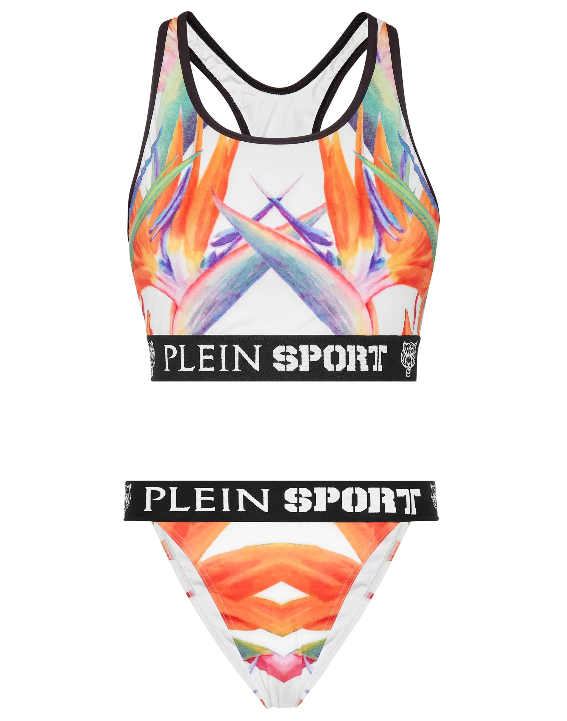 Shop Plein Sport Bikini Flowers White / Multicolored