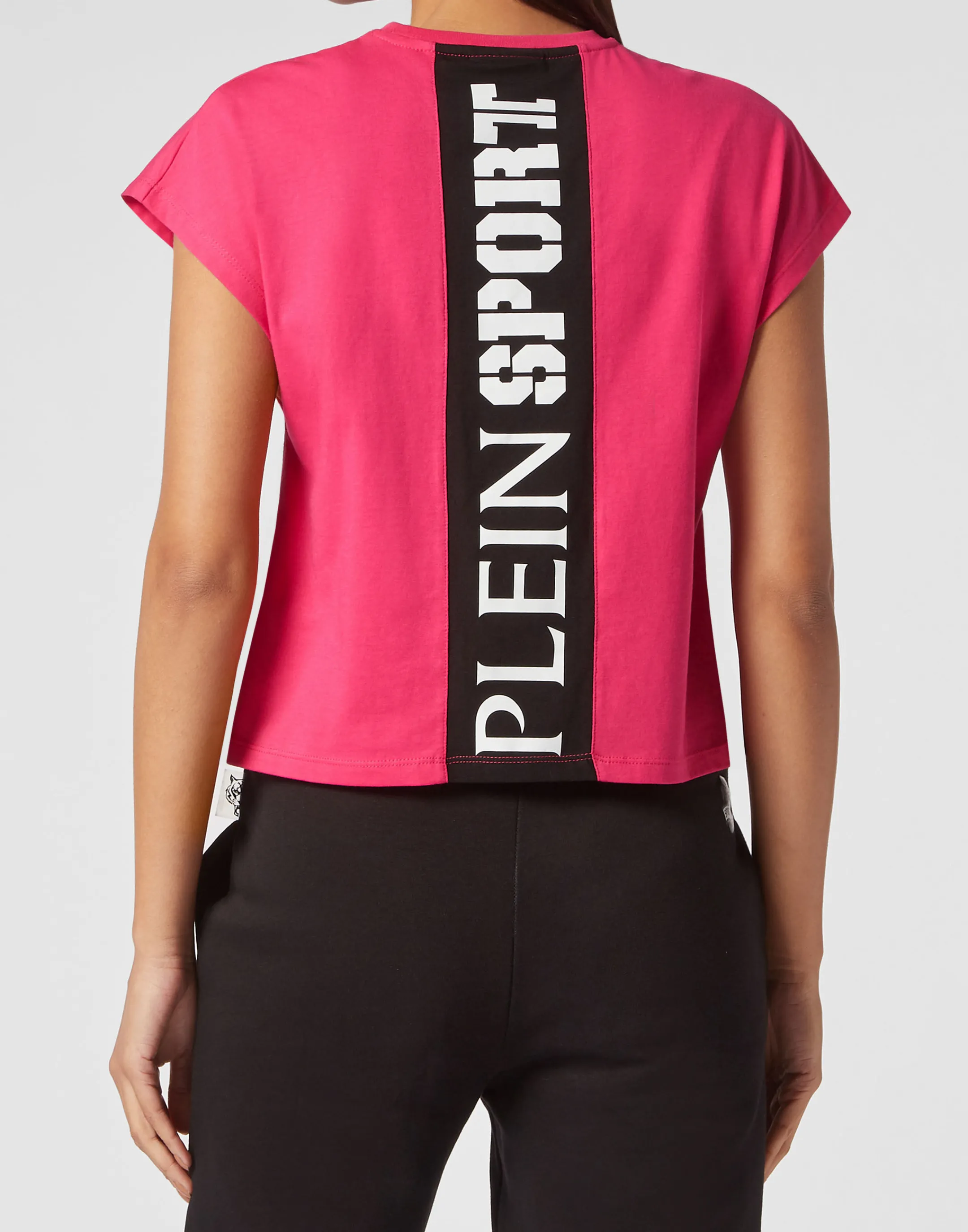 Cheap Plein Sport Cropped T-Shirt Basic Fuxia