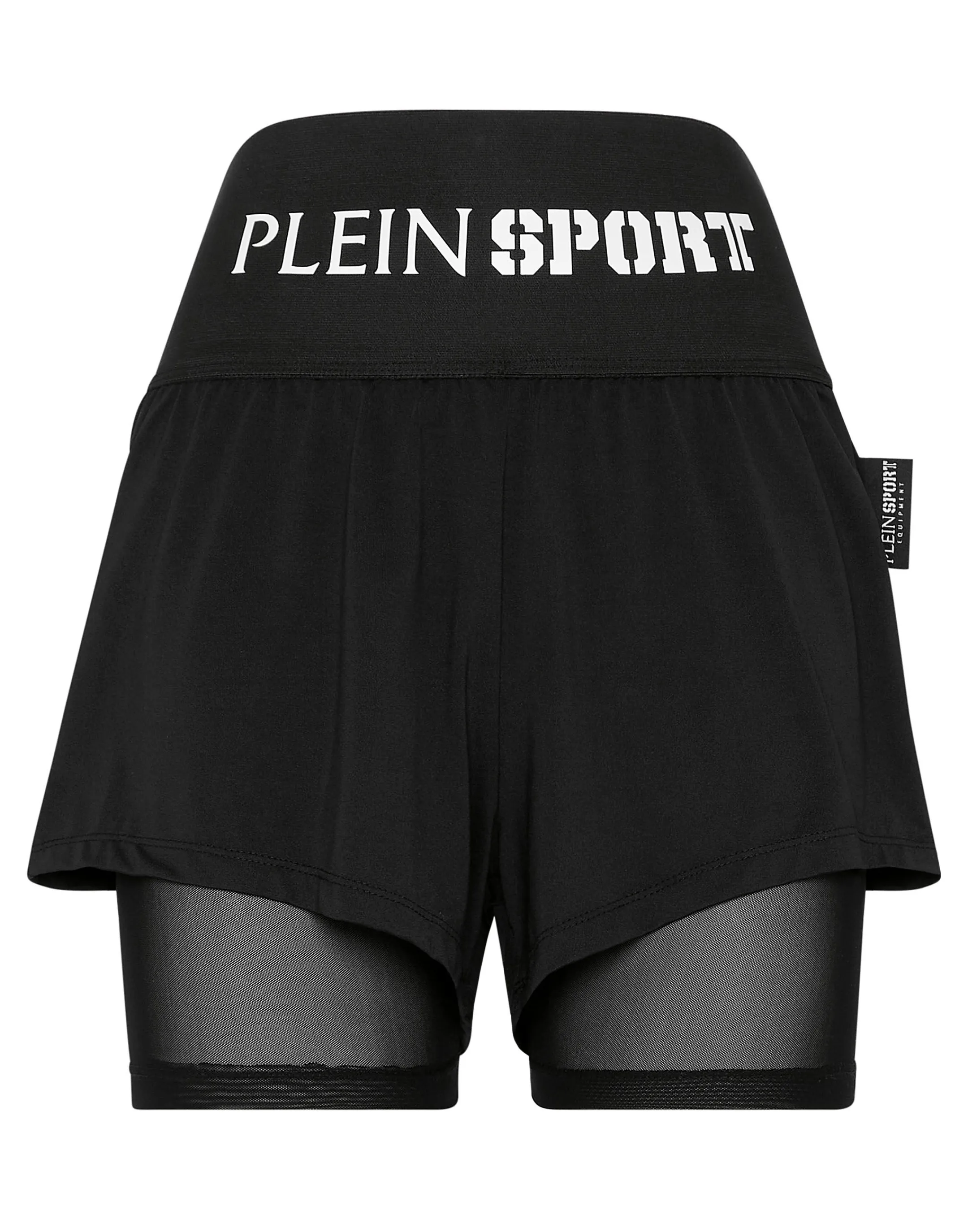 Best Plein Sport Double-Layered Jogging Shorts Black