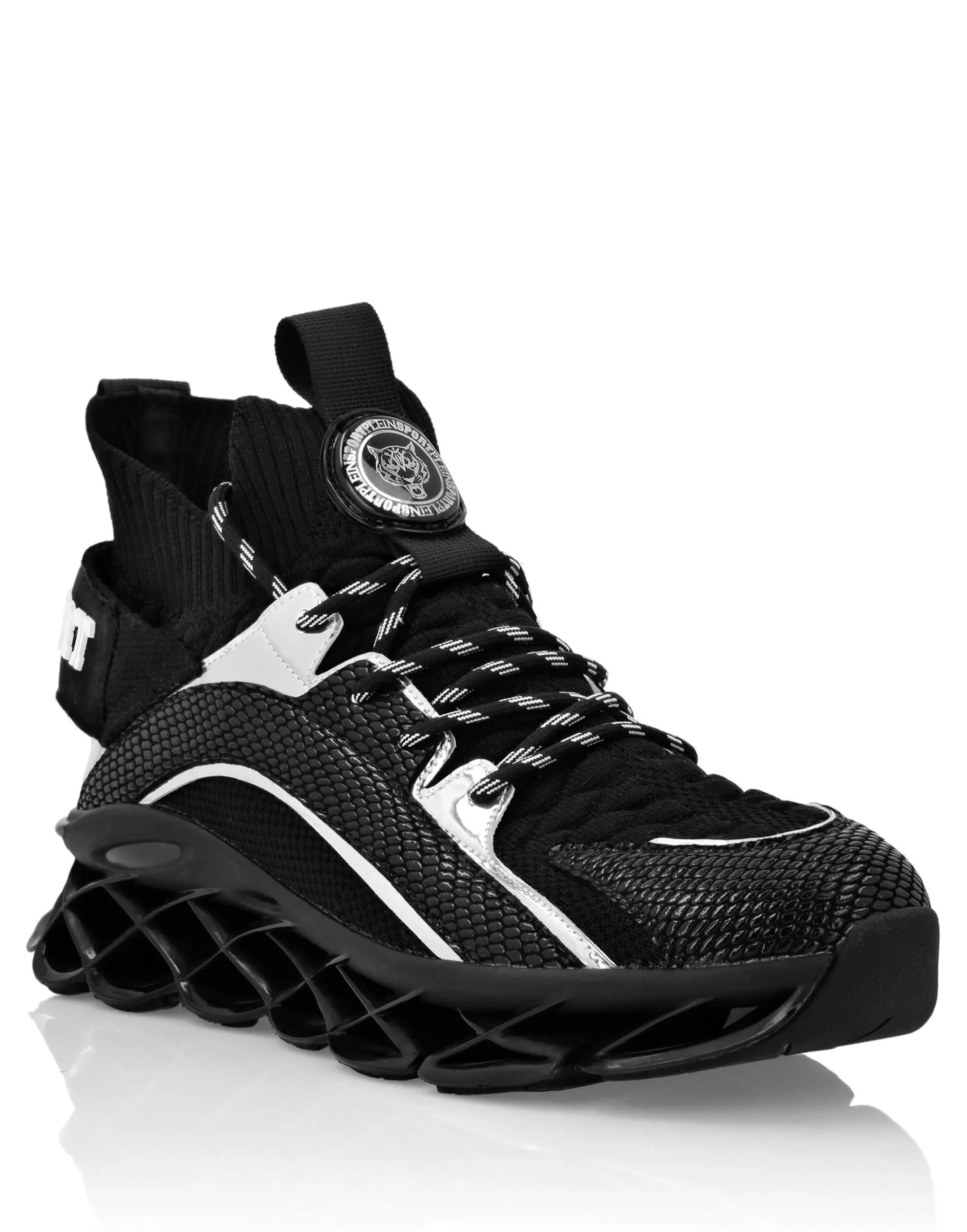 New Plein Sport Hi-Top Runner Tiger Black