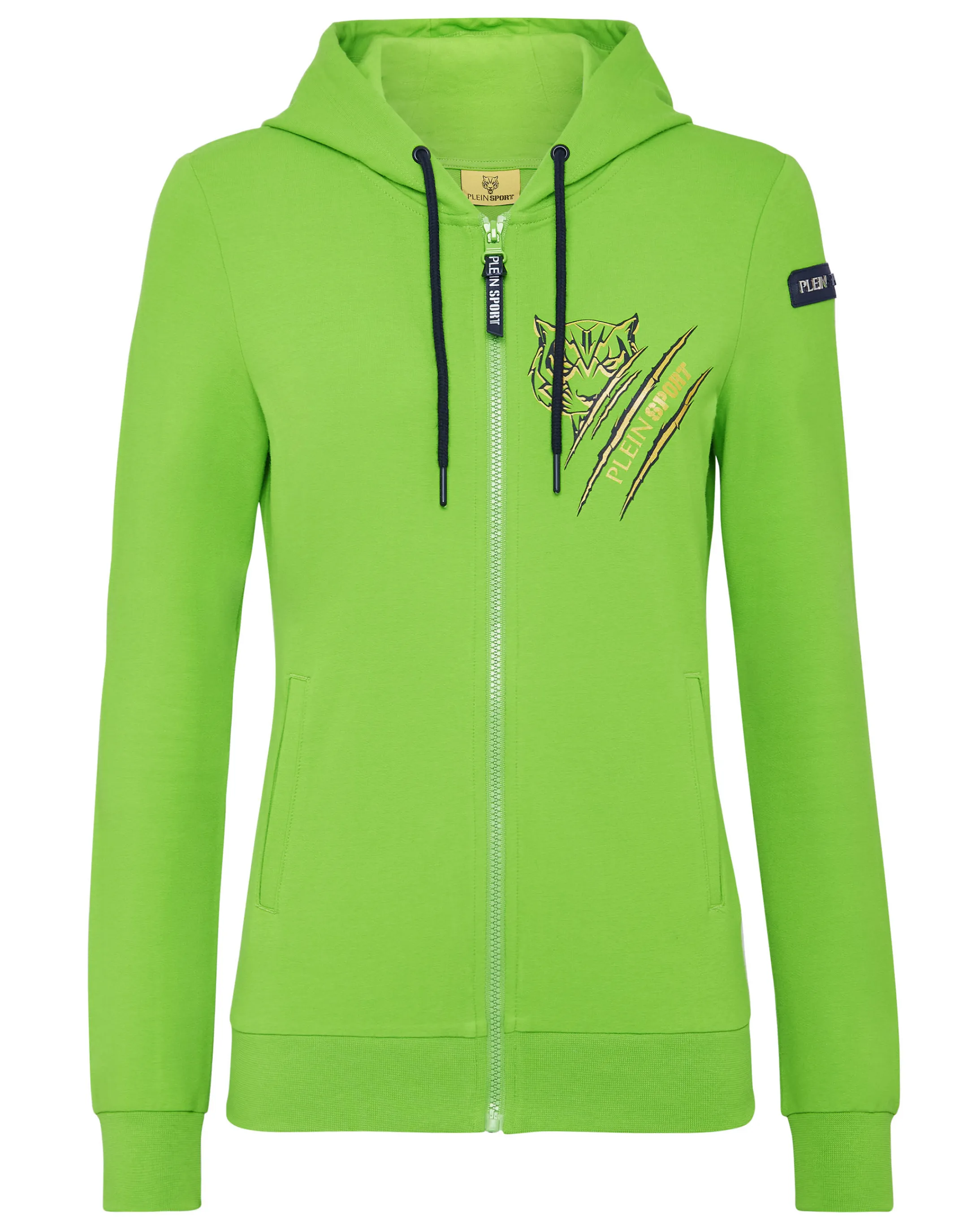 Cheap Plein Sport Hoodie Sweatjacket Green Fluo