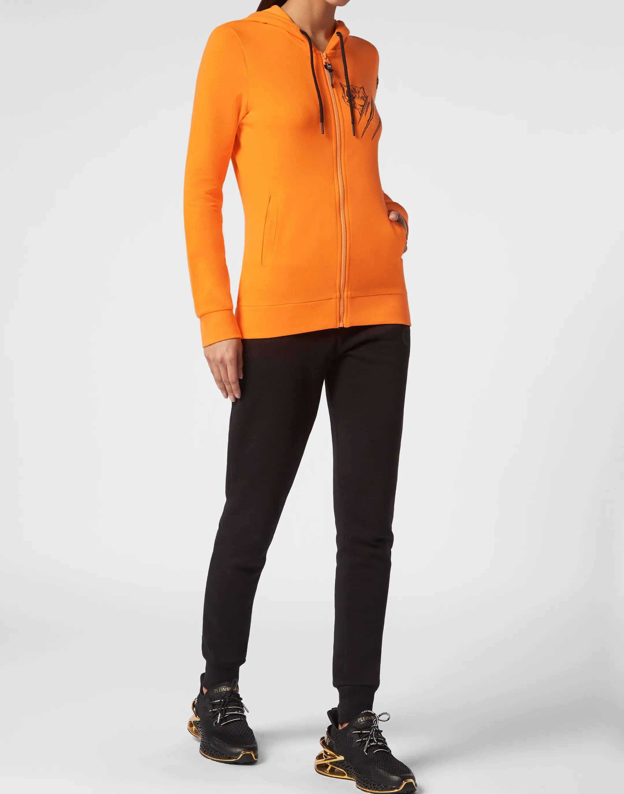 New Plein Sport Hoodie Sweatjacket Orange