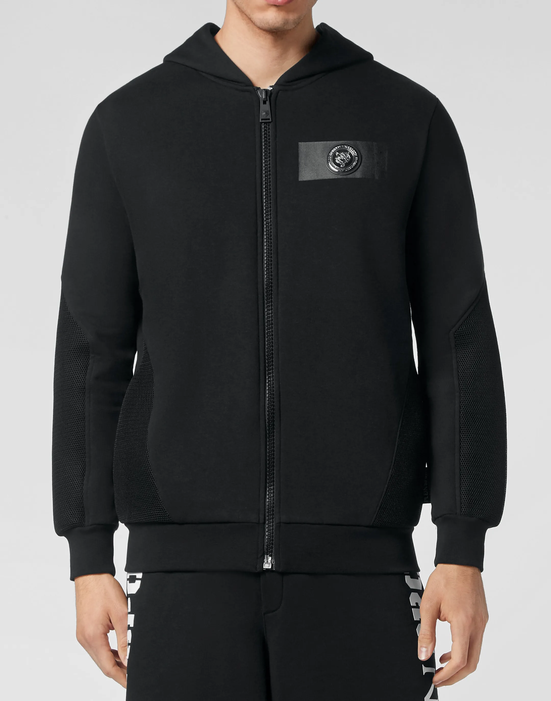 Online Plein Sport Hoodie Sweatjacket Black / White