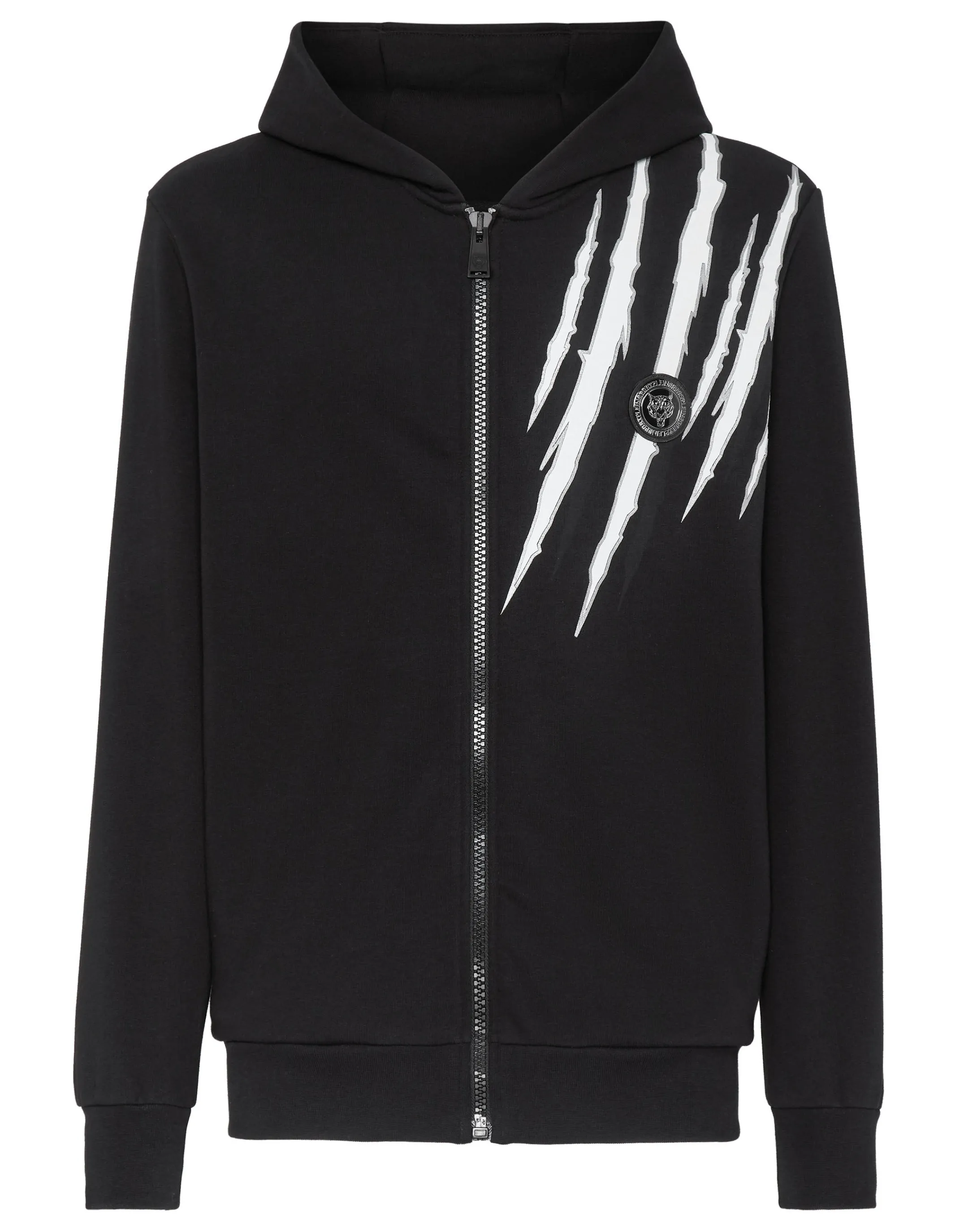 Store Plein Sport Hoodie Sweatjacket Scratch Black / White