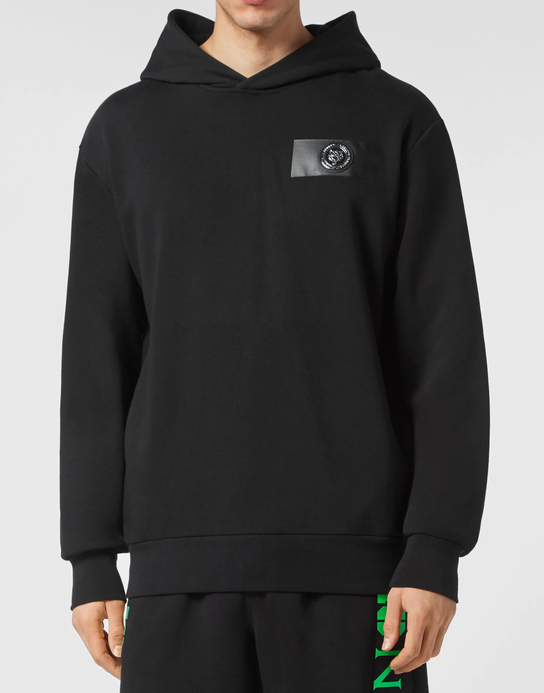 Store Plein Sport Hoodie Sweatshirt Black+Green Fluo