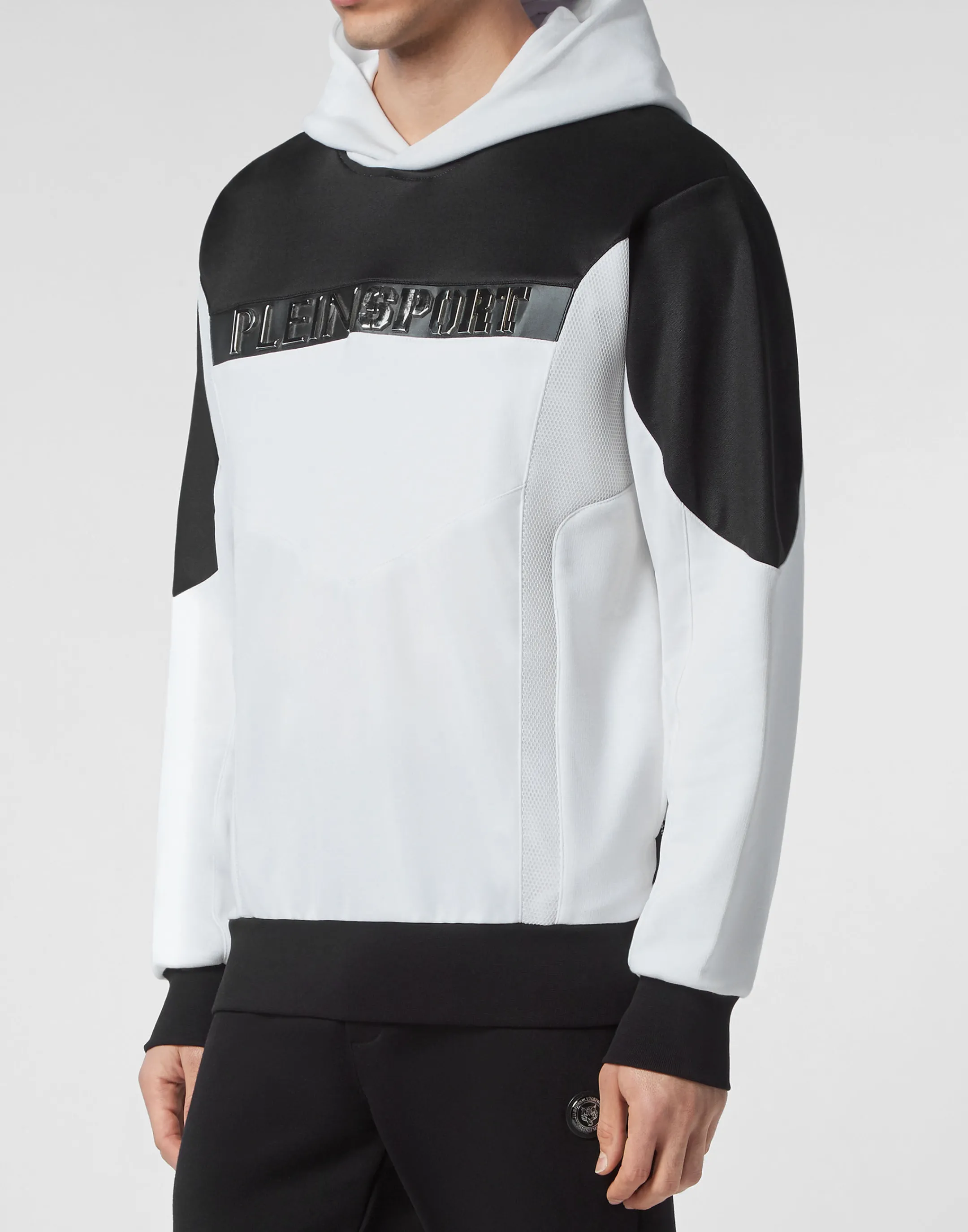 Shop Plein Sport Hoodie Sweatshirt White / Black