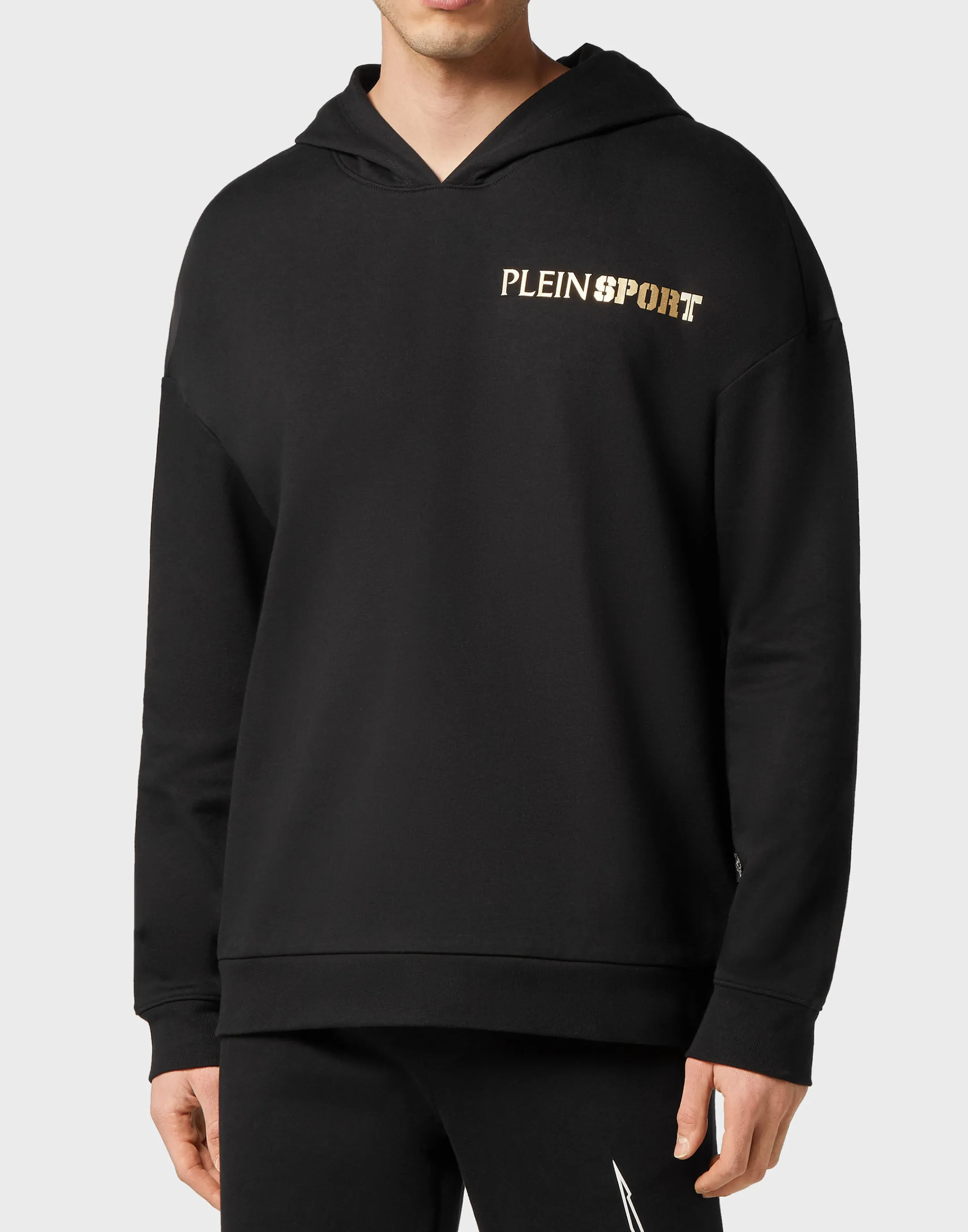 Discount Plein Sport Hoodie Sweatshirt Black / Gold