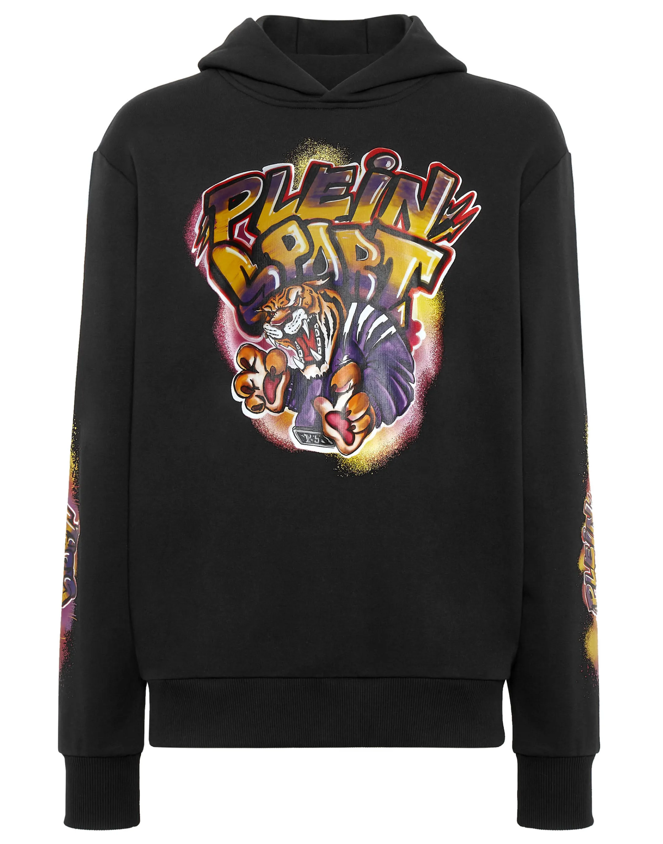 Flash Sale Plein Sport Hoodie Sweatshirt Graffiti Tiger Black