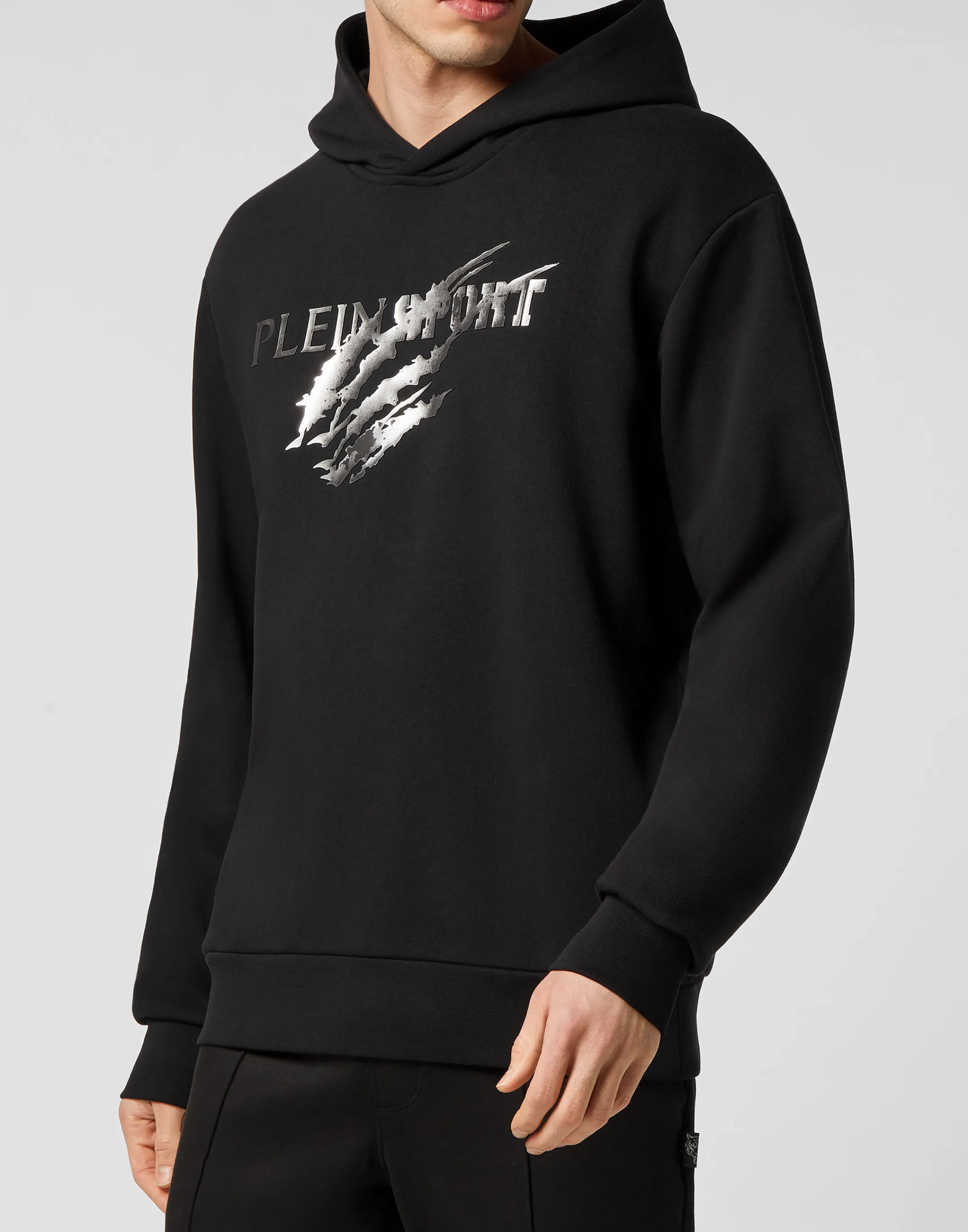 Store Plein Sport Hoodie Sweatshirt Scratch Black/Silver