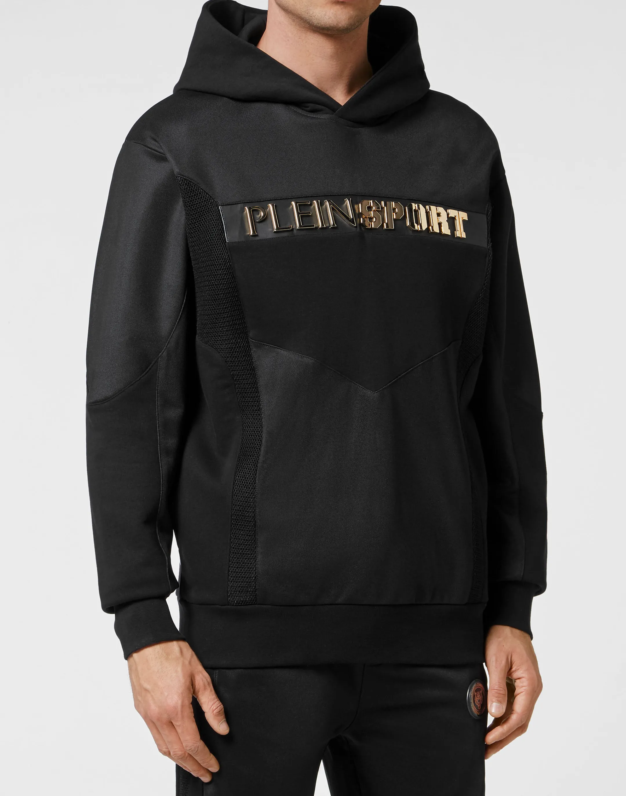 Best Sale Plein Sport Hoodie Sweatshirt Statement Black / Gold