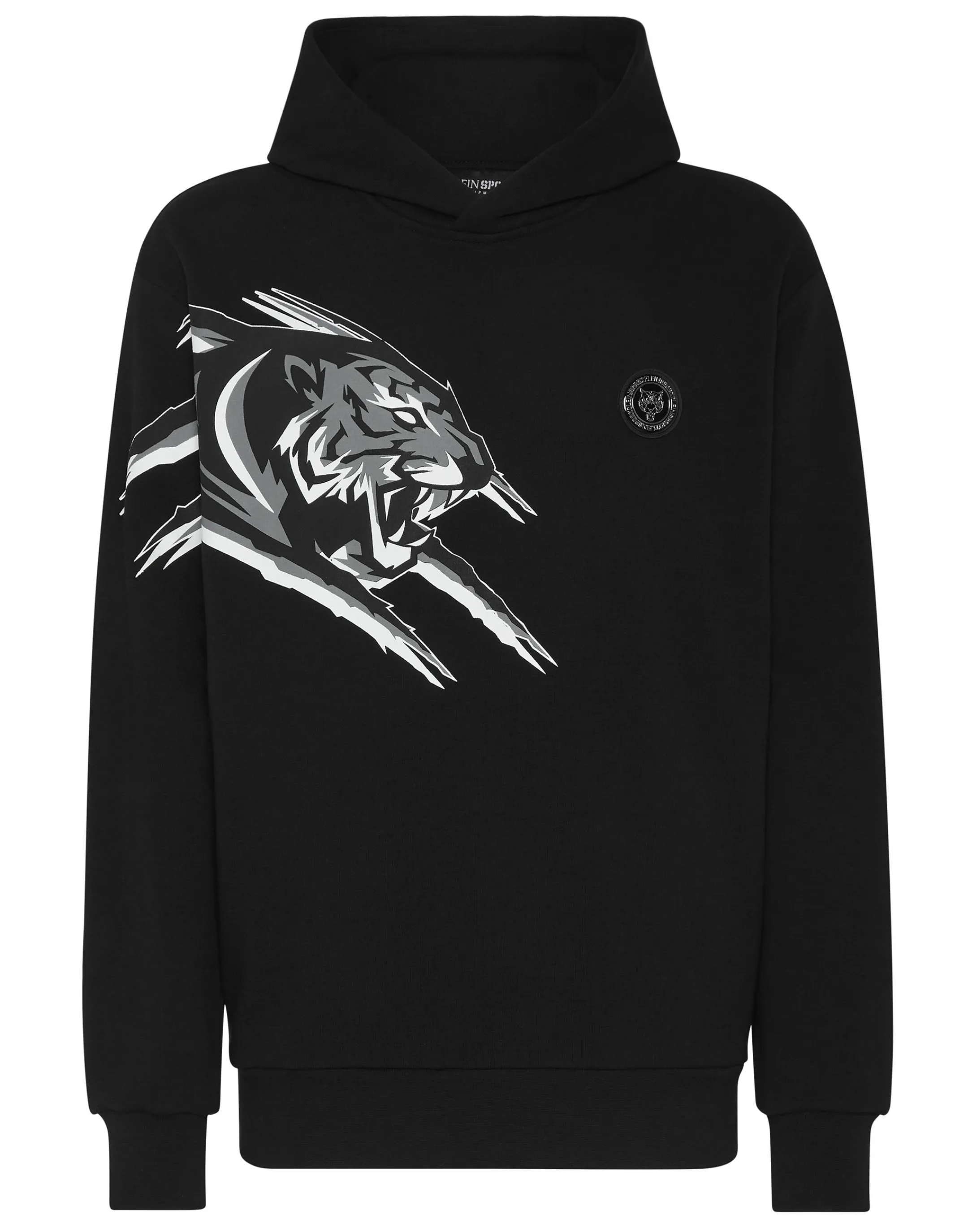 Clearance Plein Sport Hoodie Sweatshirt Tiger Black