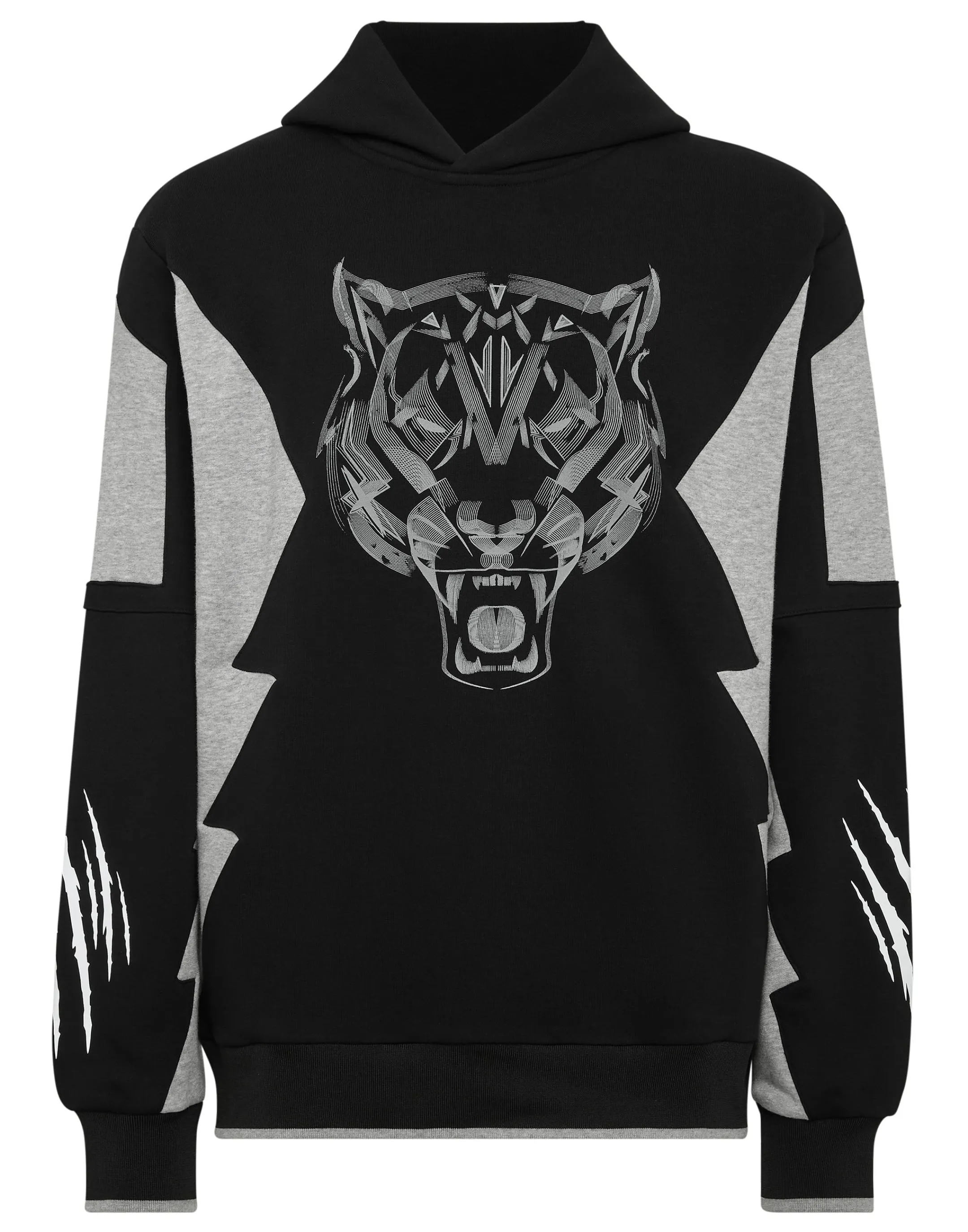 Shop Plein Sport Hoodie Sweatshirt Tiger Black / Grey