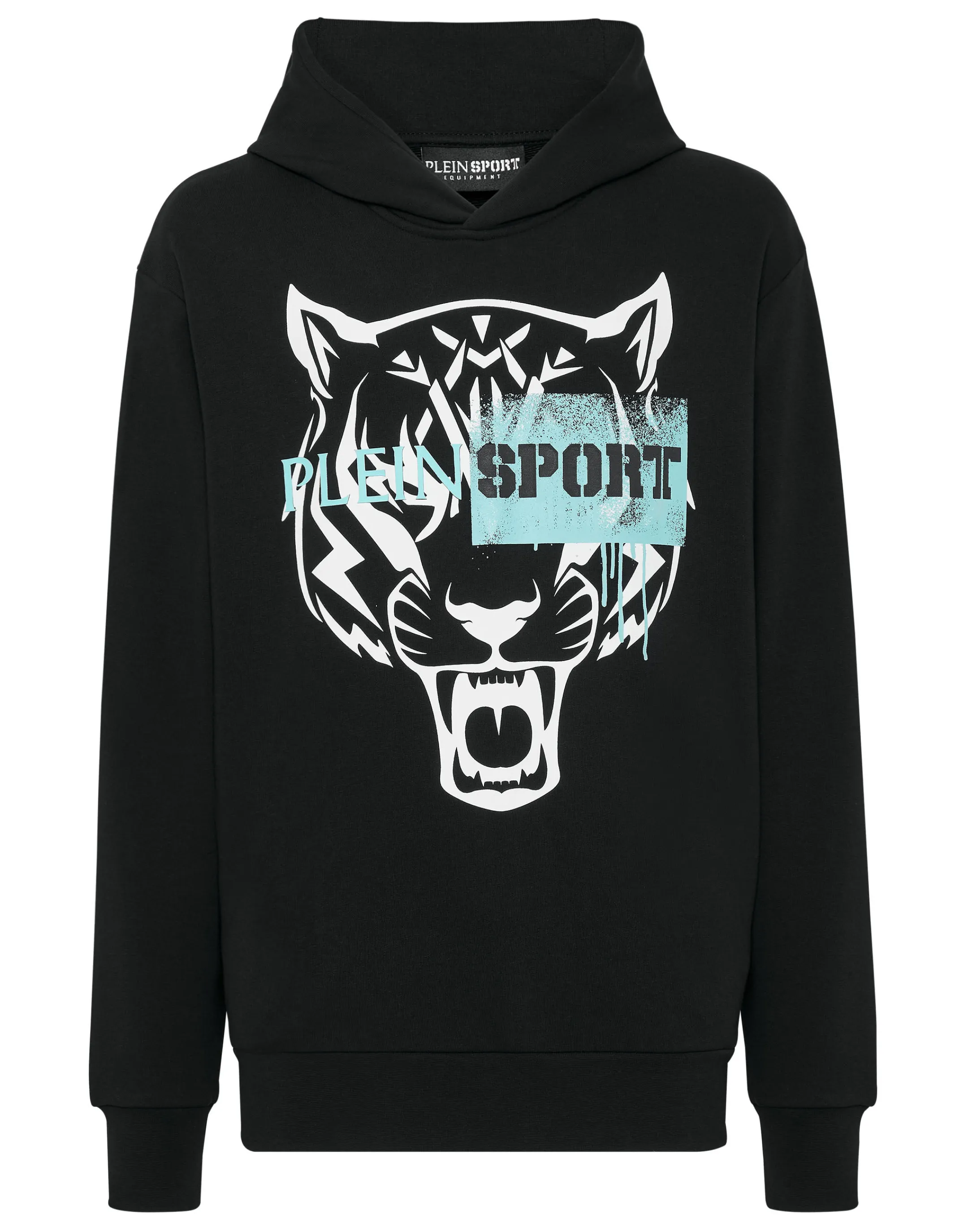 Hot Plein Sport Hoodie Sweatshirt Tiger Black / White