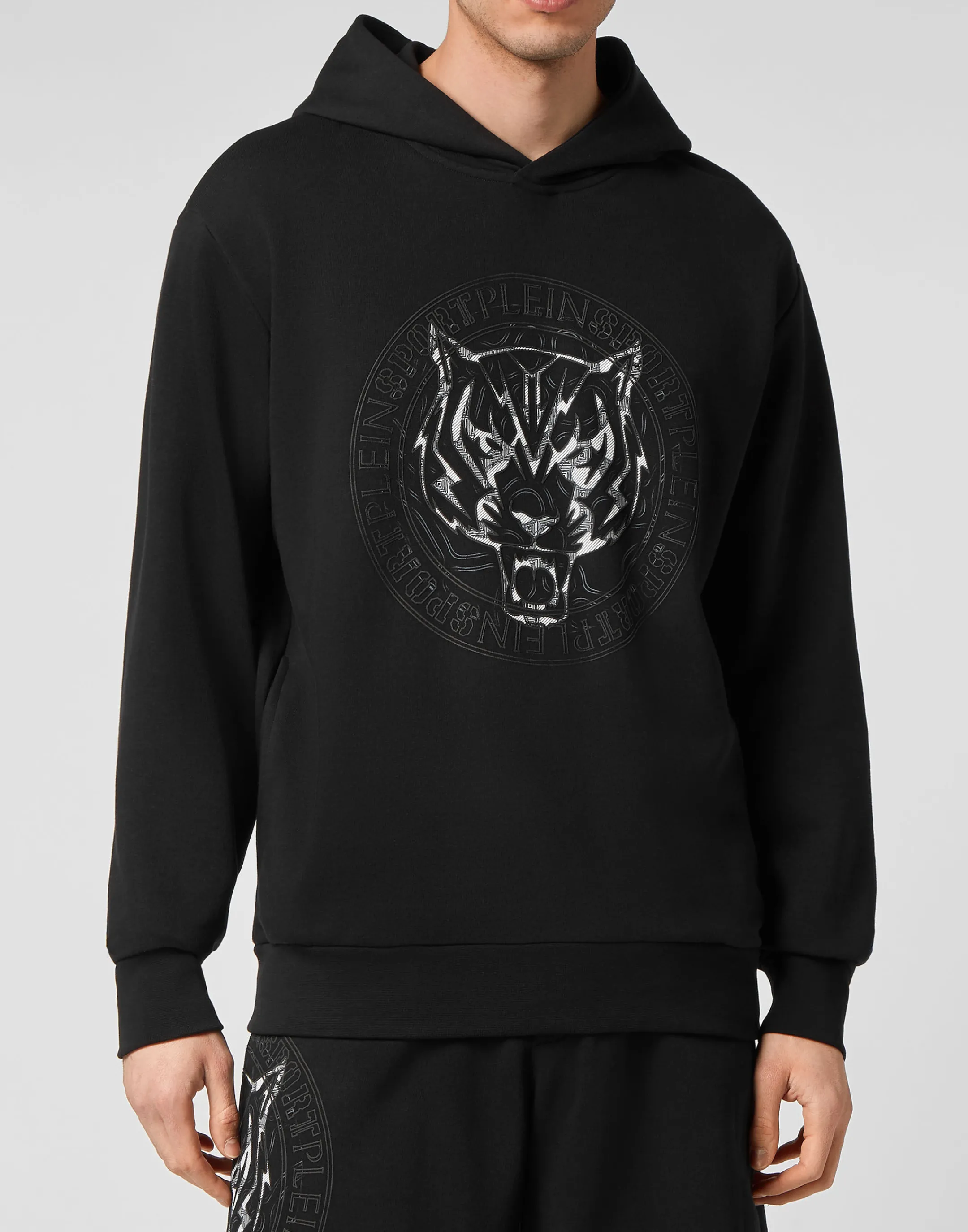 Shop Plein Sport Hoodie Sweatshirt Tiger Black / Black