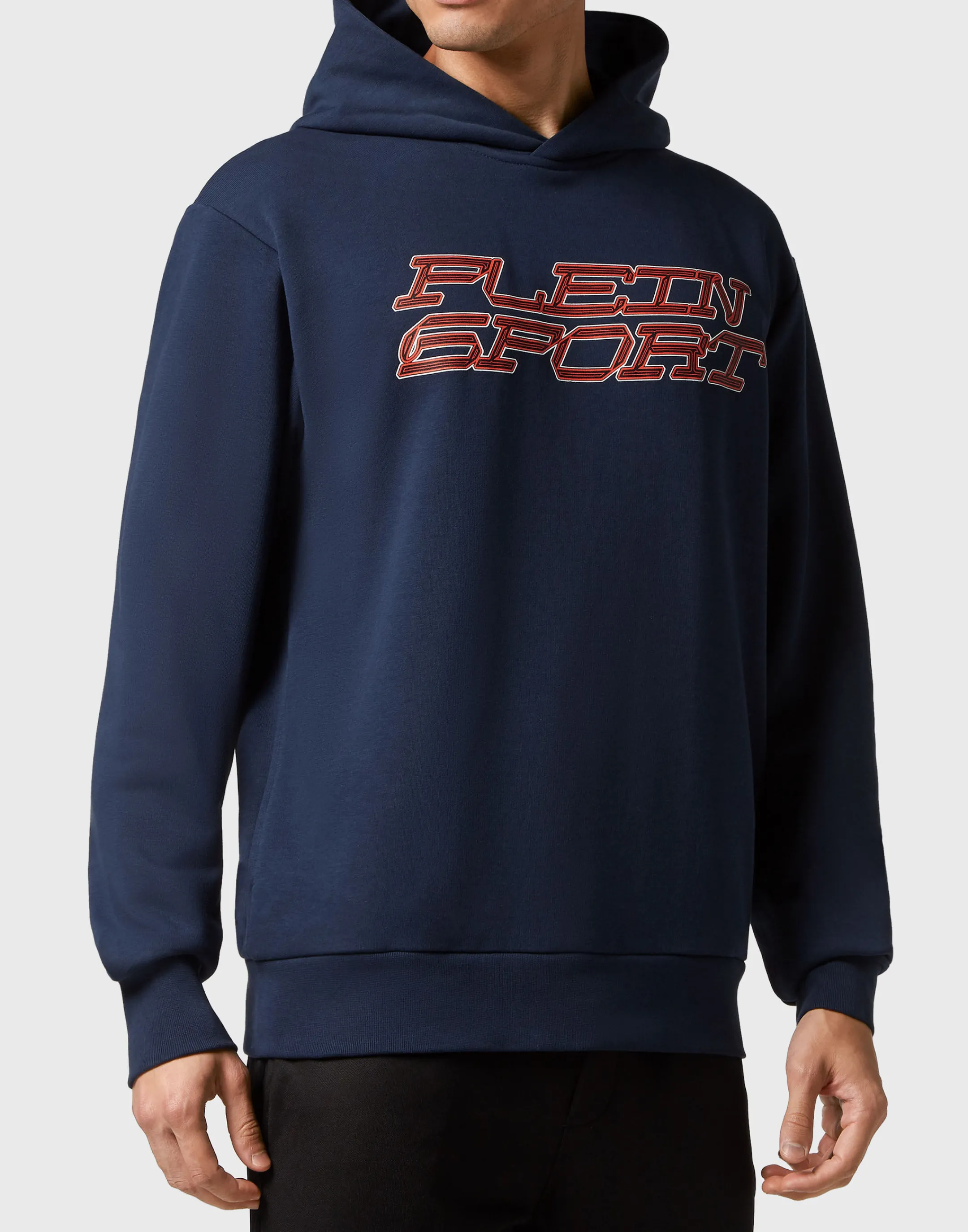 Outlet Plein Sport Hoodie Sweatshirt Tiger Dark Blue