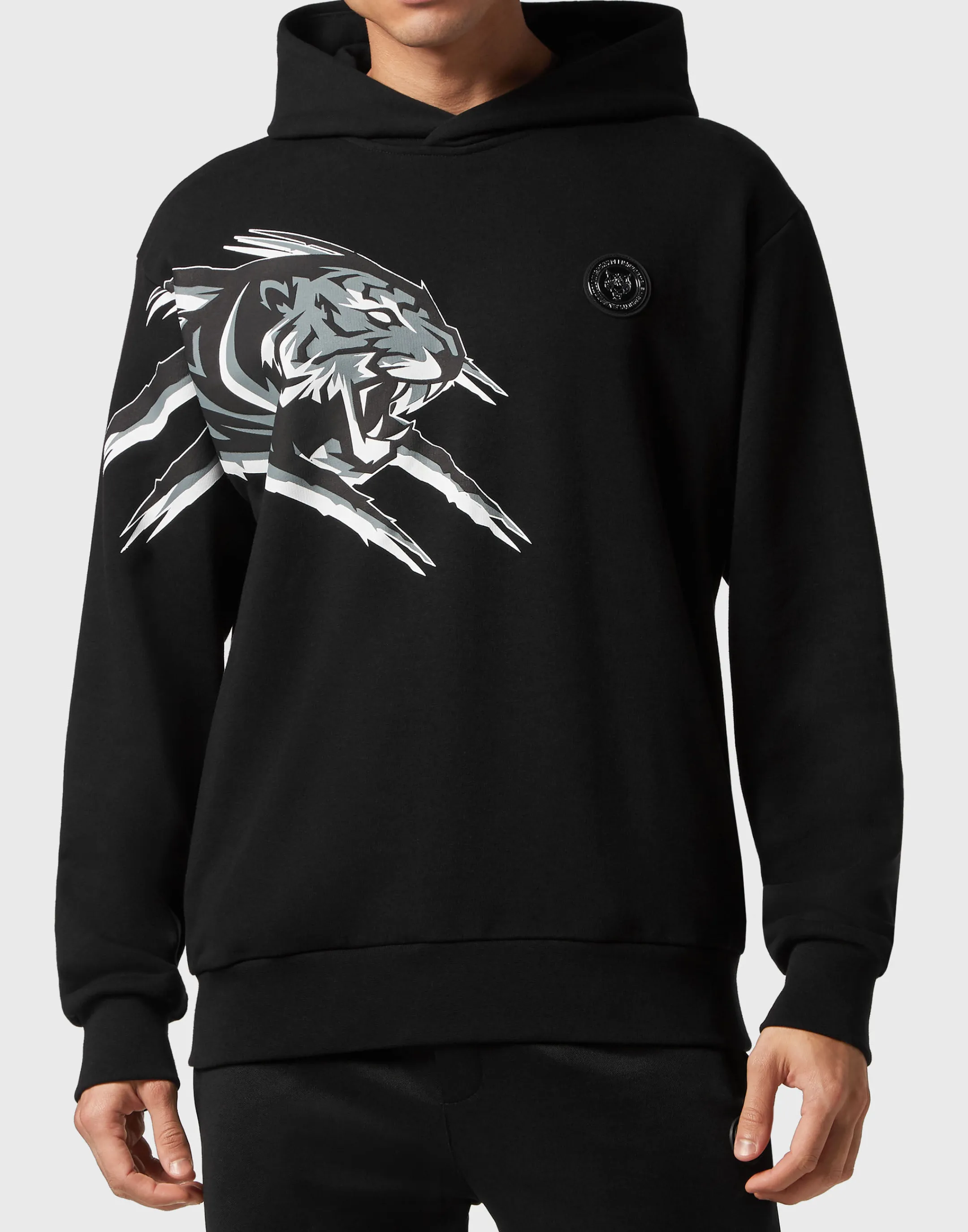 Clearance Plein Sport Hoodie Sweatshirt Tiger Black