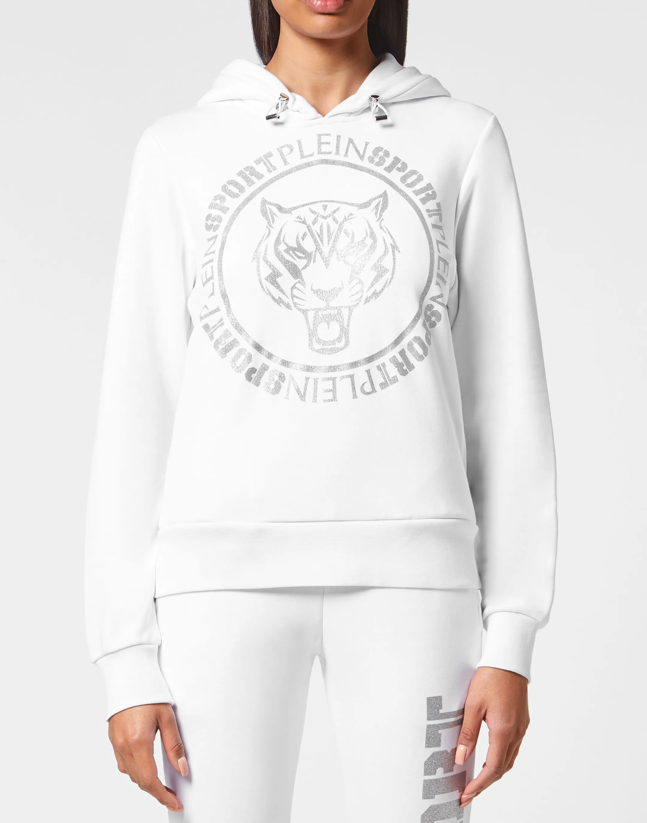 Flash Sale Plein Sport Hoodie Sweatshirt Tiger White