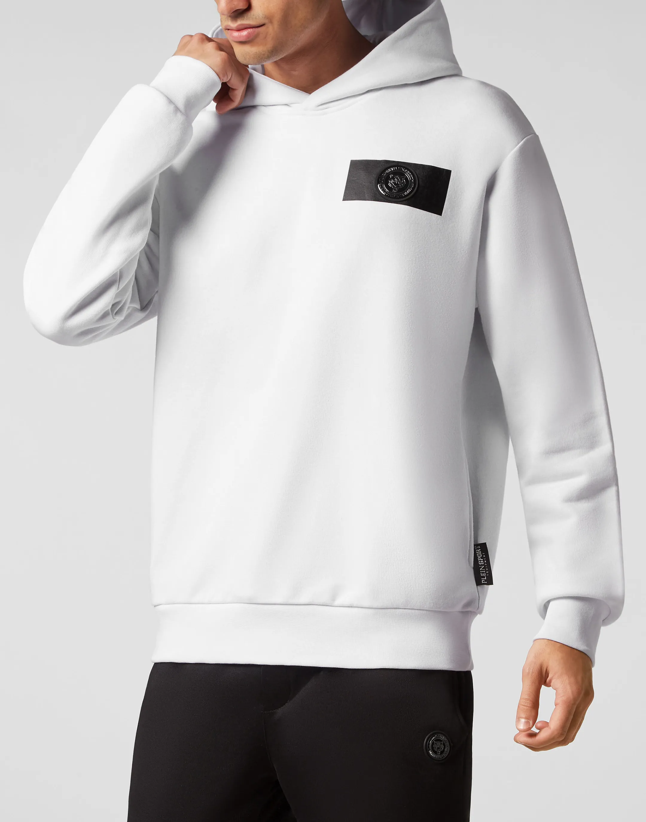 Hot Plein Sport Hoodie Sweatshirt Tiger Crest Edition White