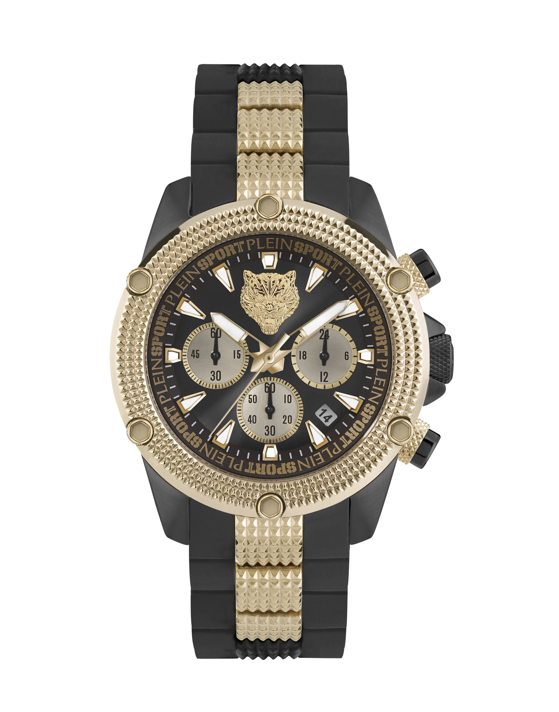 Best Sale Plein Sport Hurricane Chrono Unisex Watch Black / Gold