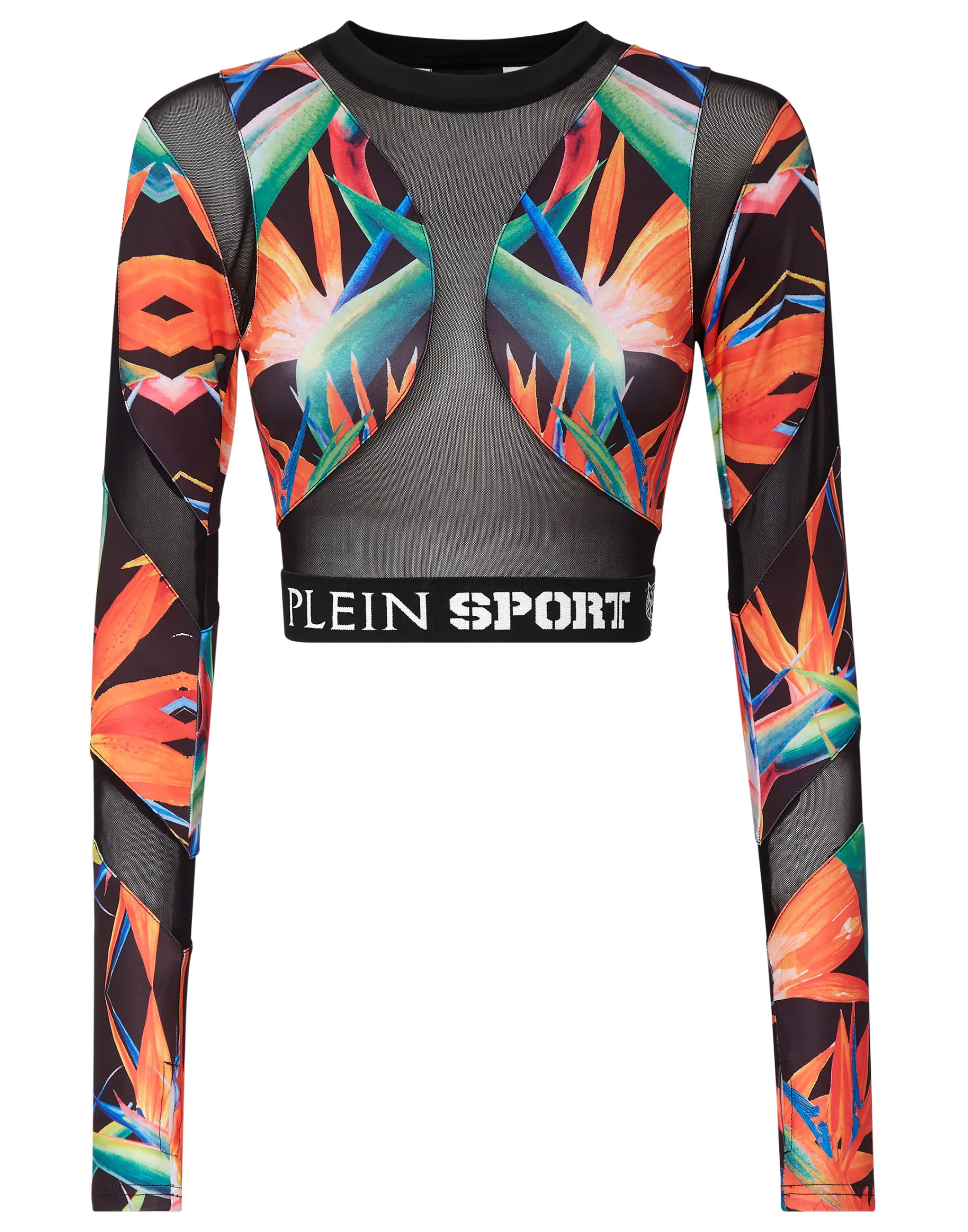 Online Plein Sport Jogging Crop Top Ls Black / Multicolored