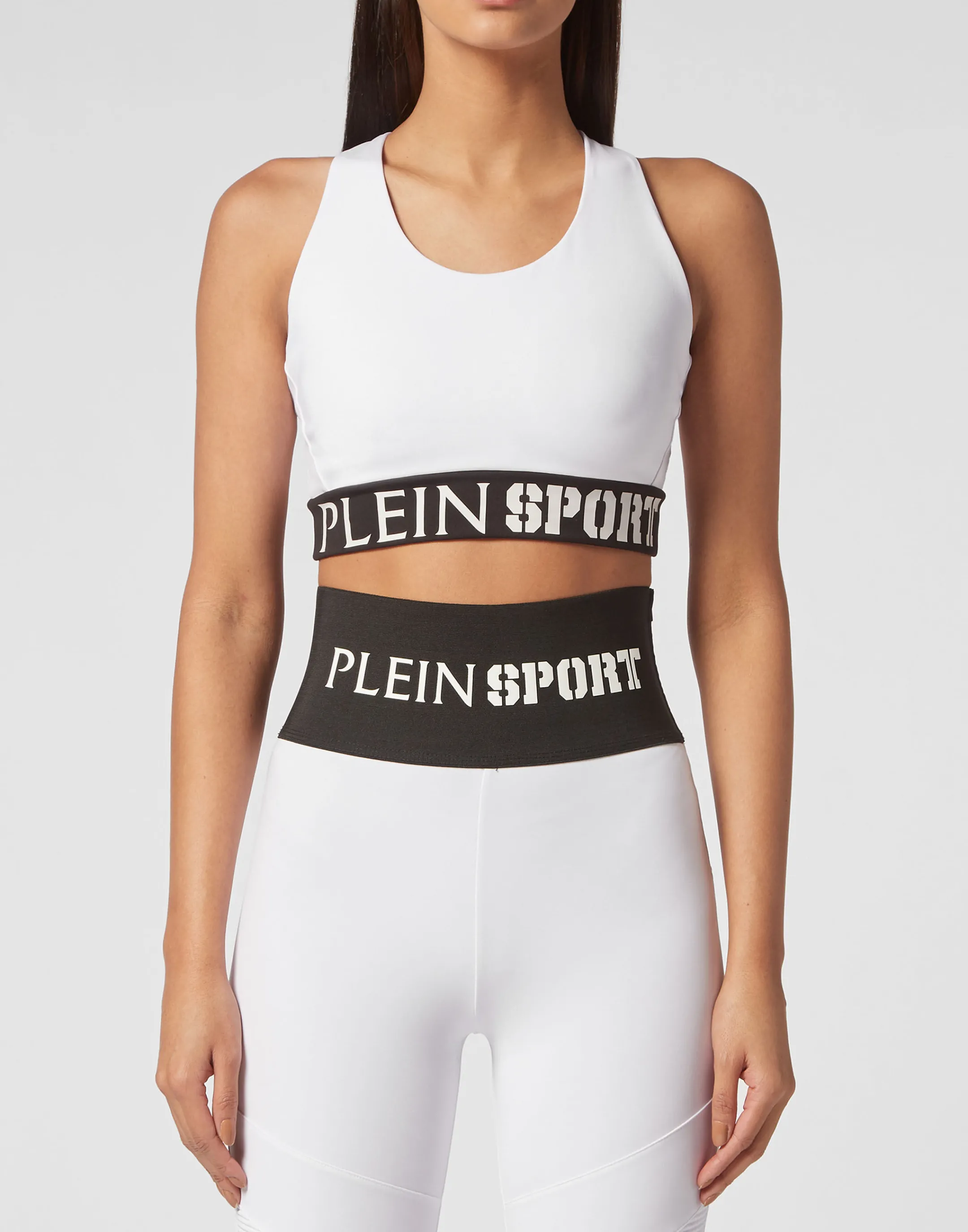 Shop Plein Sport Jogging Leggings White