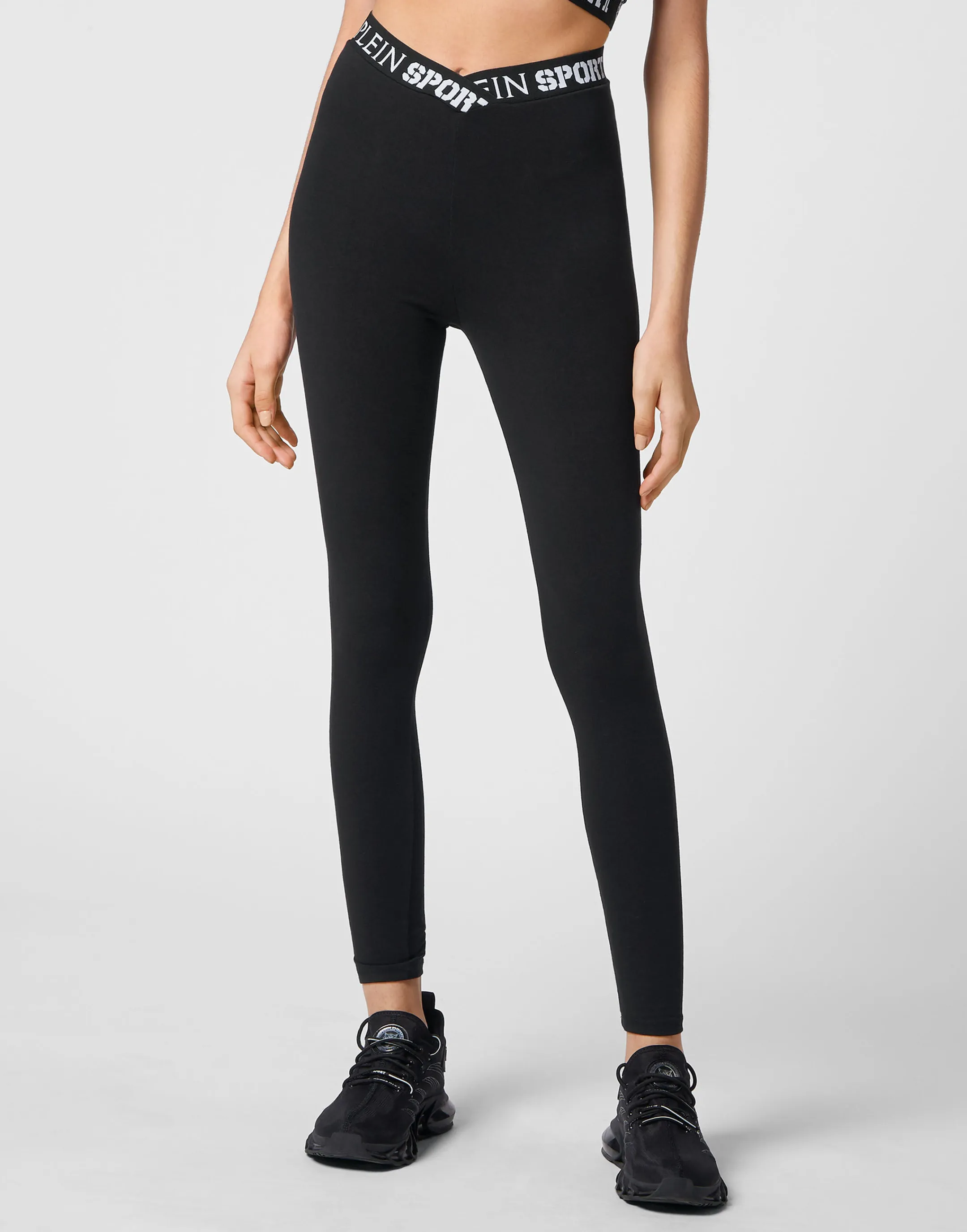 Shop Plein Sport Jogging Leggings Black