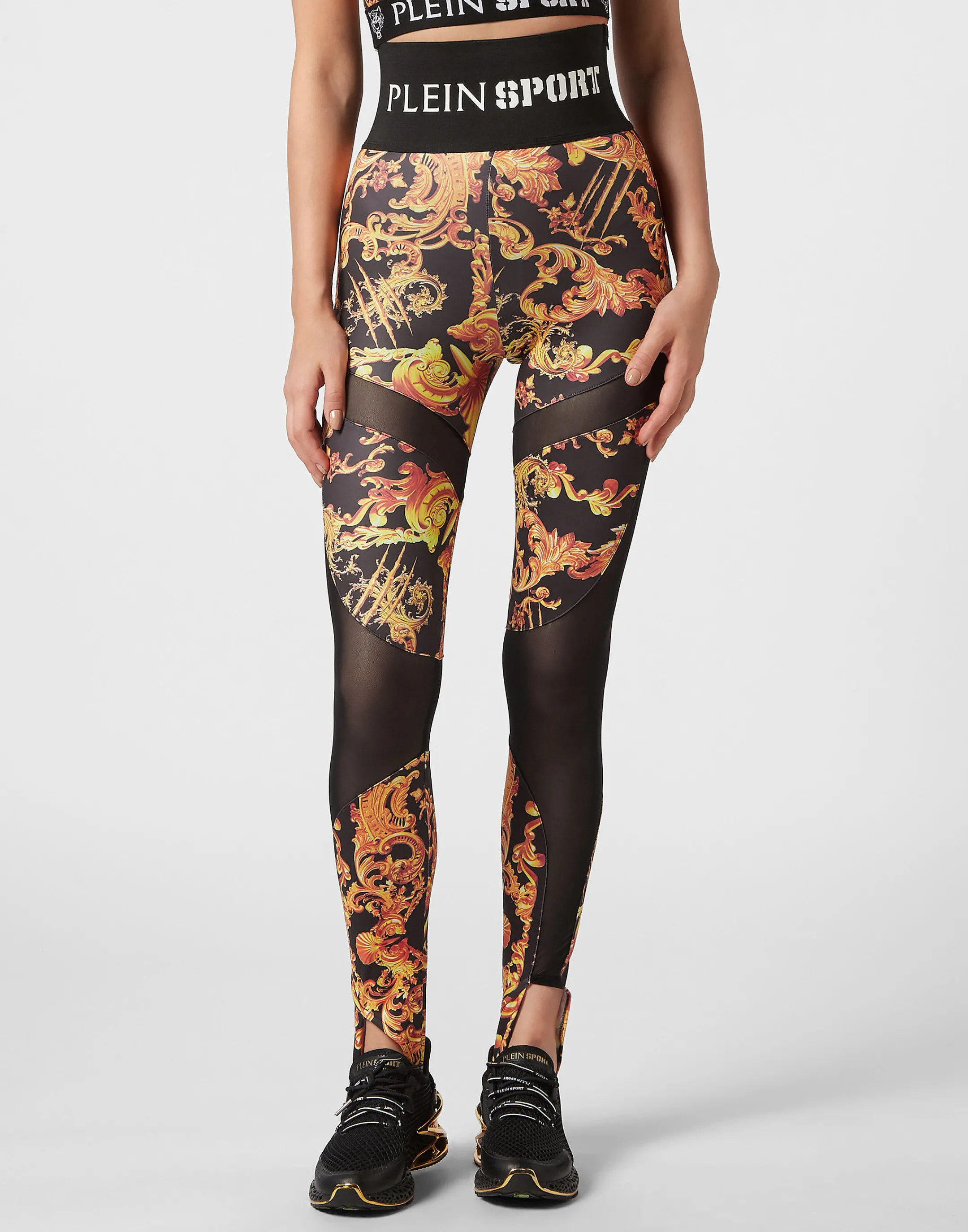 Store Plein Sport Jogging Leggings Baroque Black / Gold