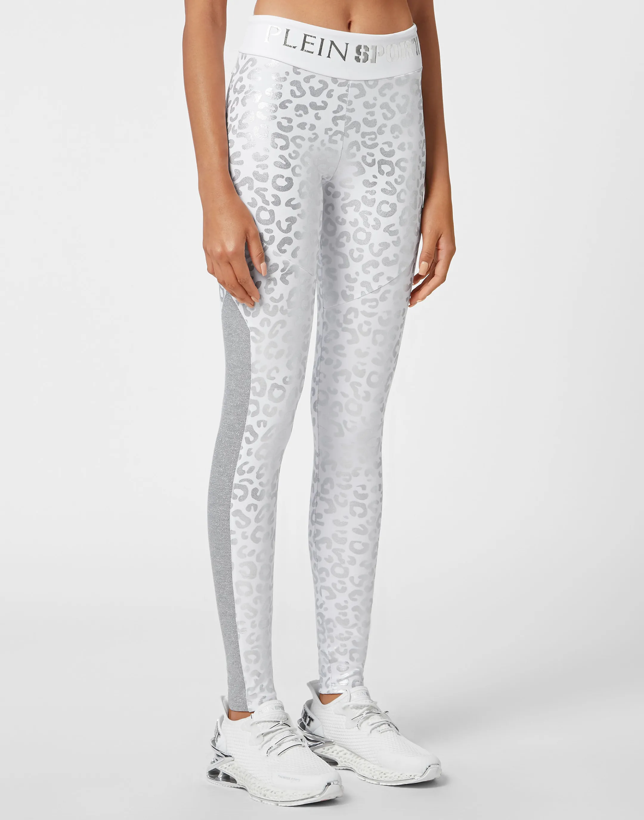 Flash Sale Plein Sport Jogging Leggings Leopard Silver