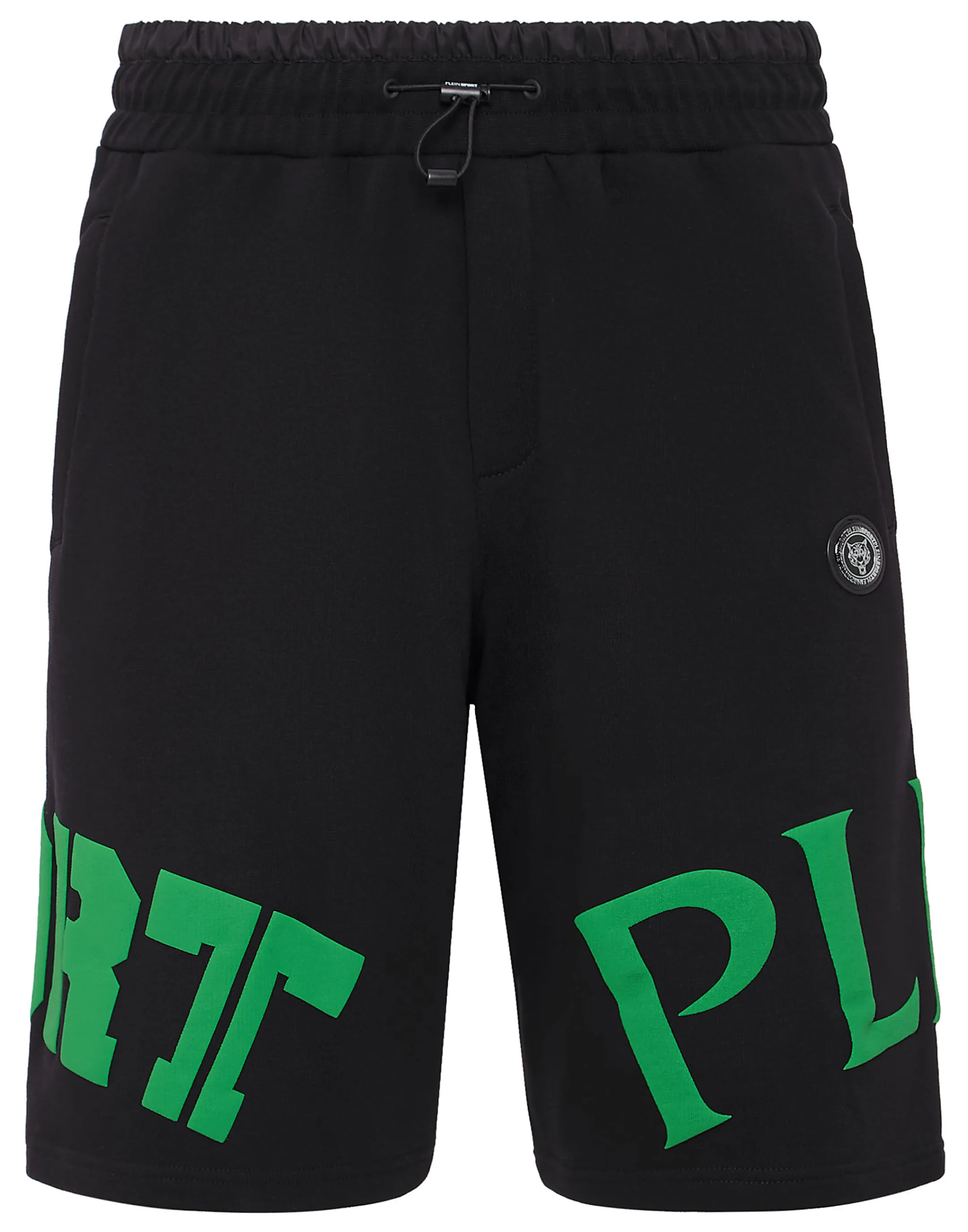 Cheap Plein Sport Jogging Shorts Black+Green Fluo