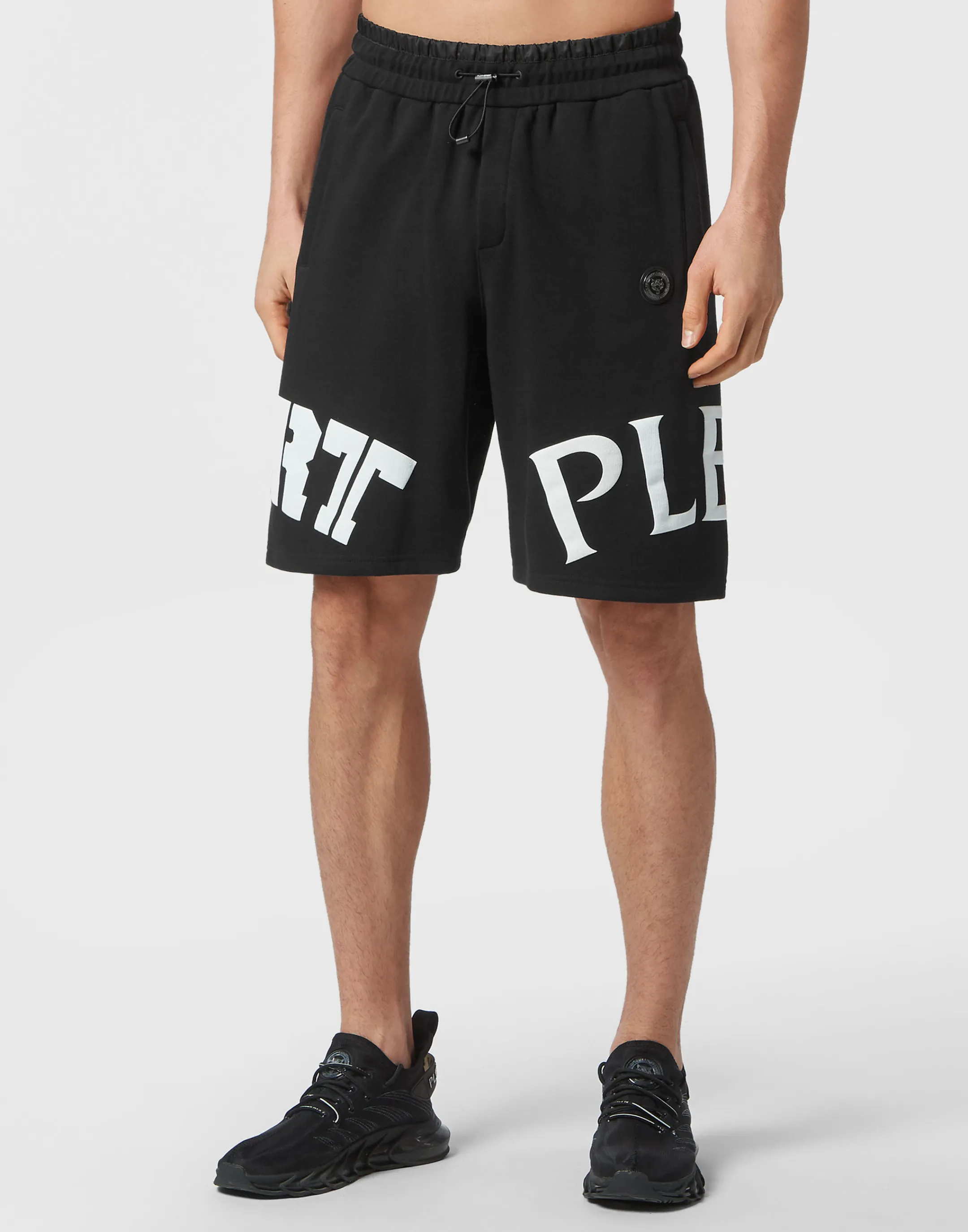 Fashion Plein Sport Jogging Shorts Black / White