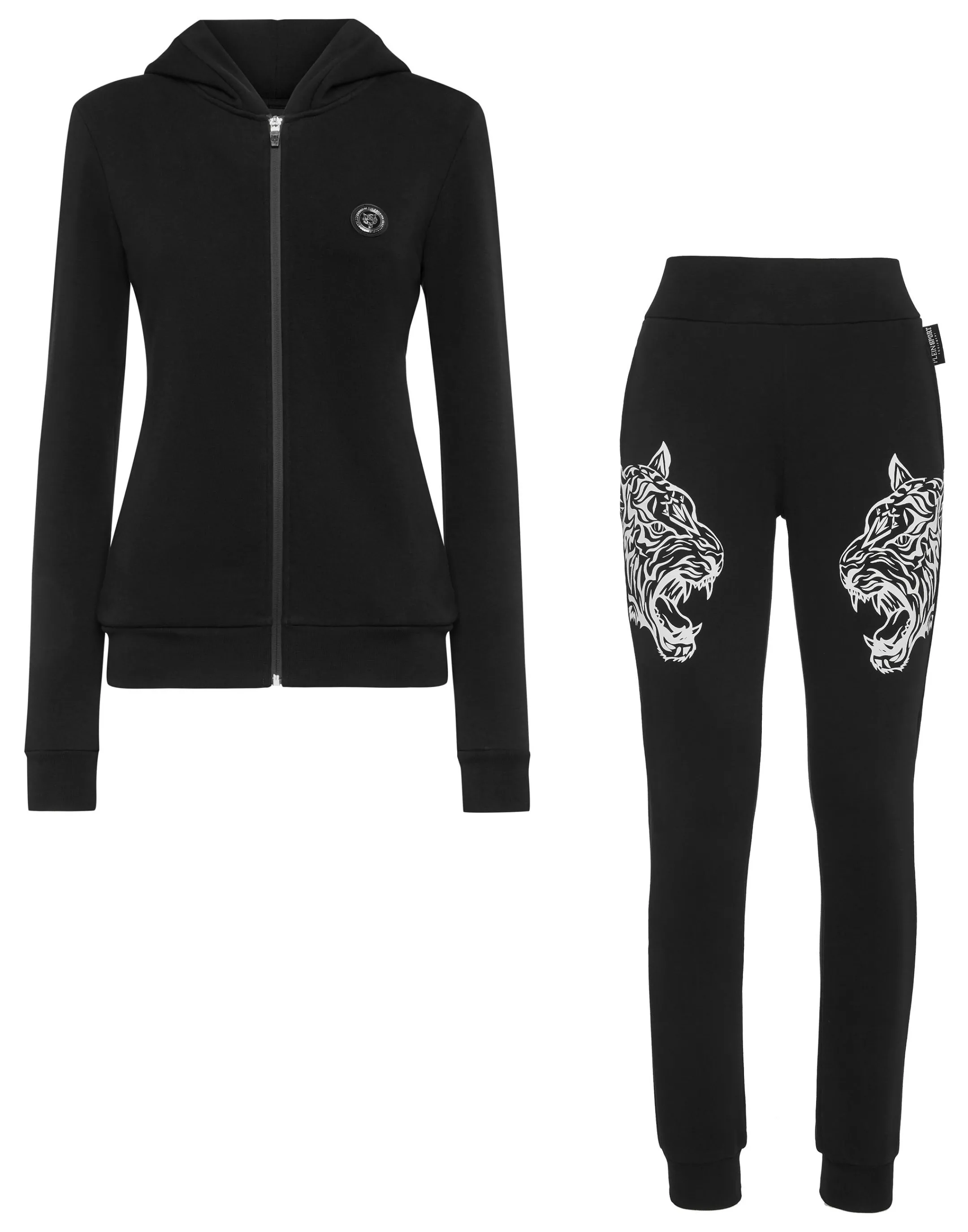 Best Sale Plein Sport Jogging Tracksuit: Hoodie/Trousers Tiger Black