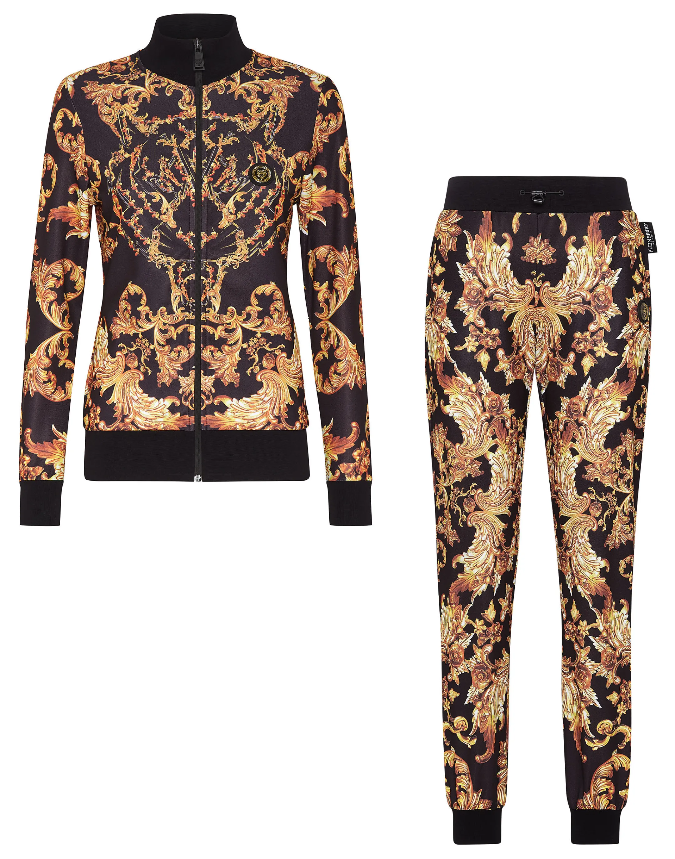 Shop Plein Sport Jogging Tracksuit: Top/Trousers Baroque Black / Gold