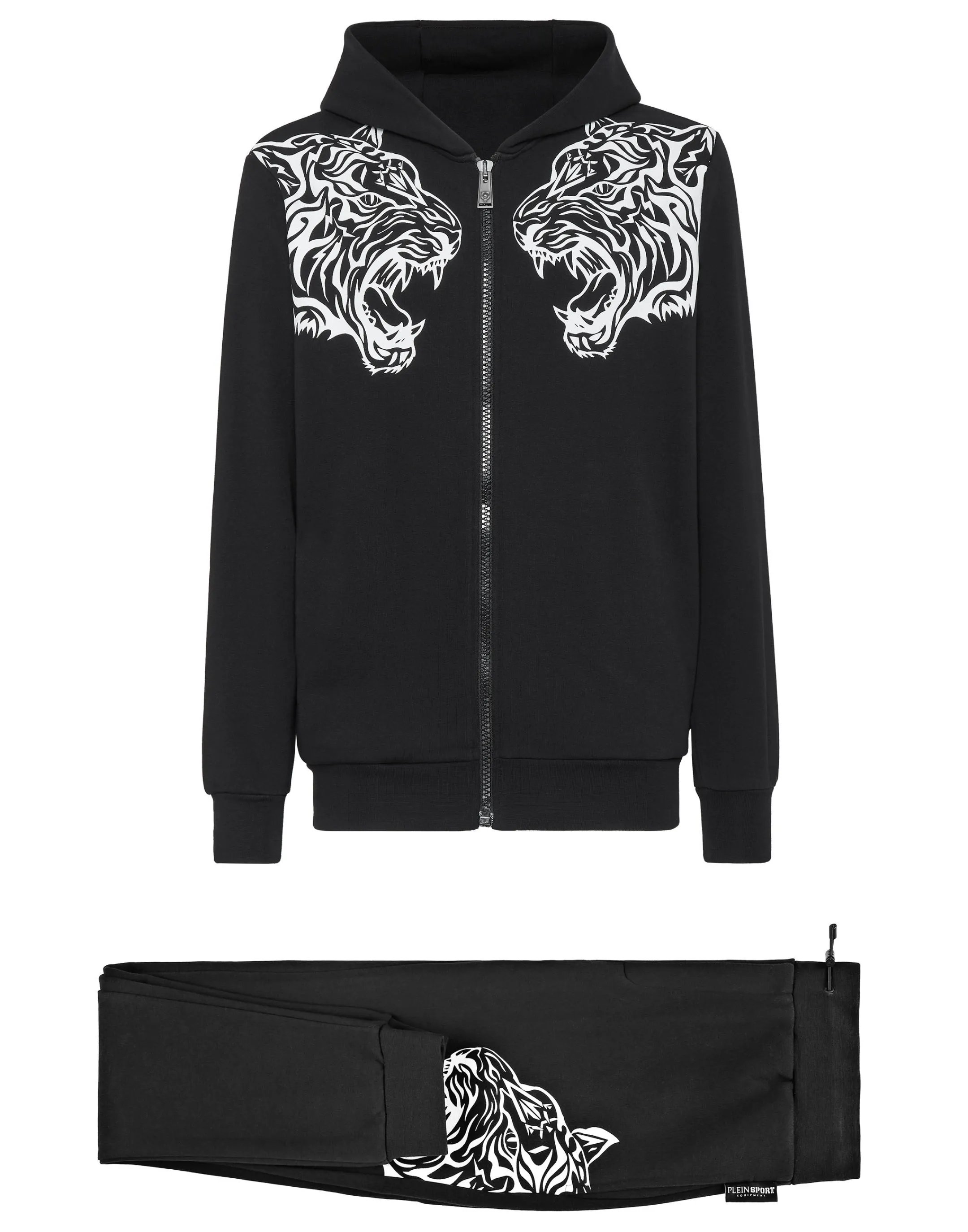 Store Plein Sport Jogging Tracksuit: Top/Trousers Tiger Black / White