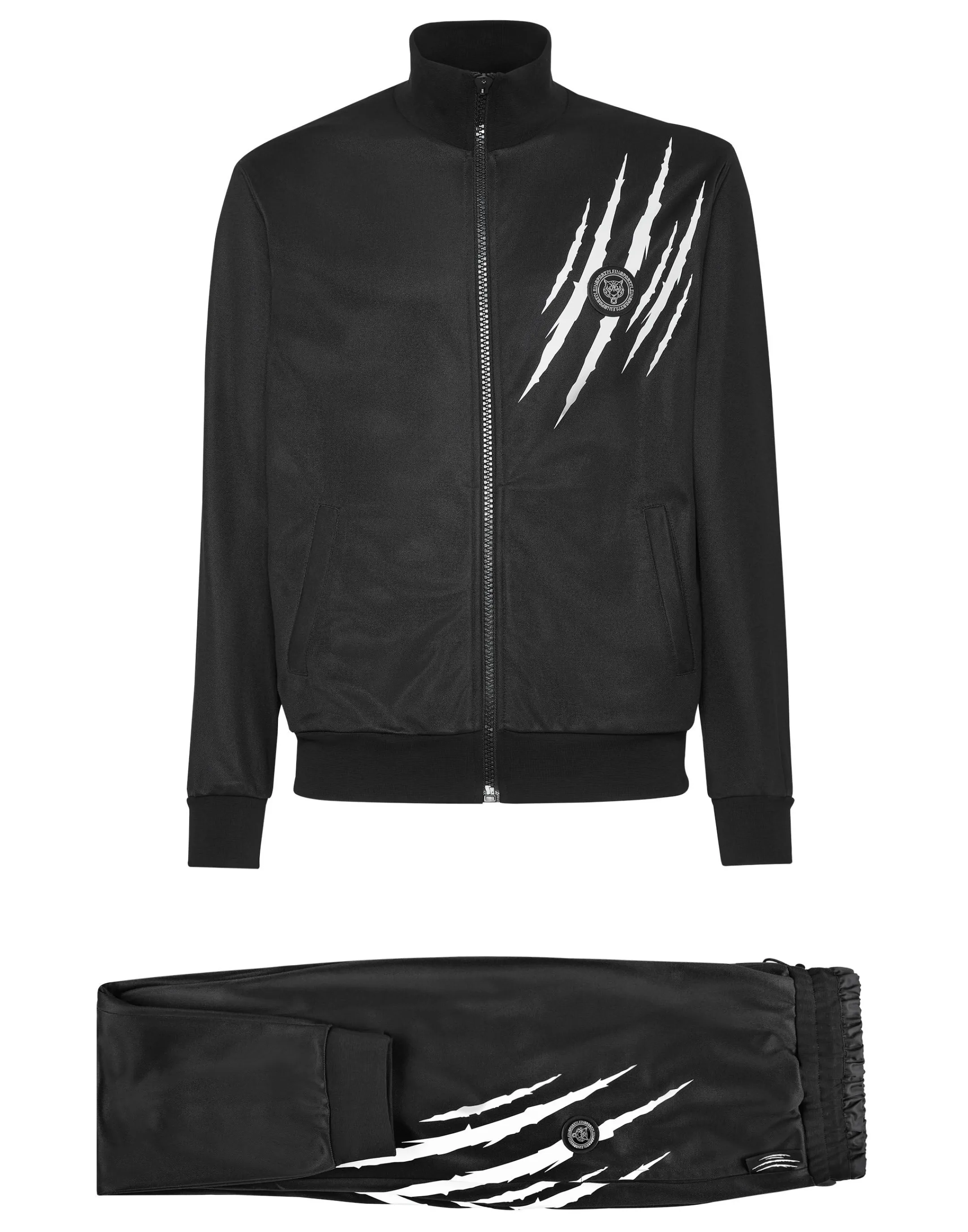 Shop Plein Sport Jogging Tracksuit:Top/Trousers Scratch Black / White