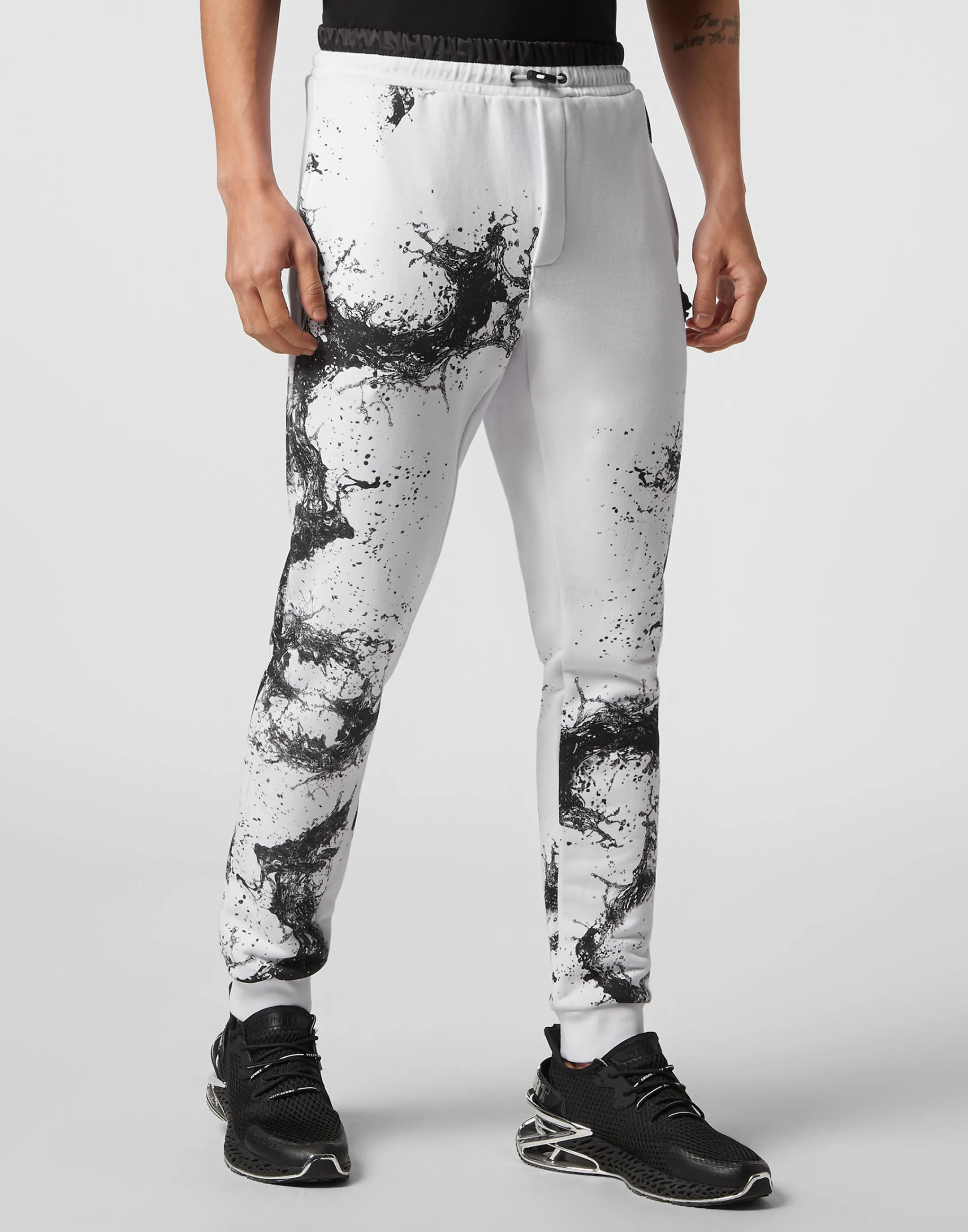 Shop Plein Sport Jogging Trousers Splash Extreme White