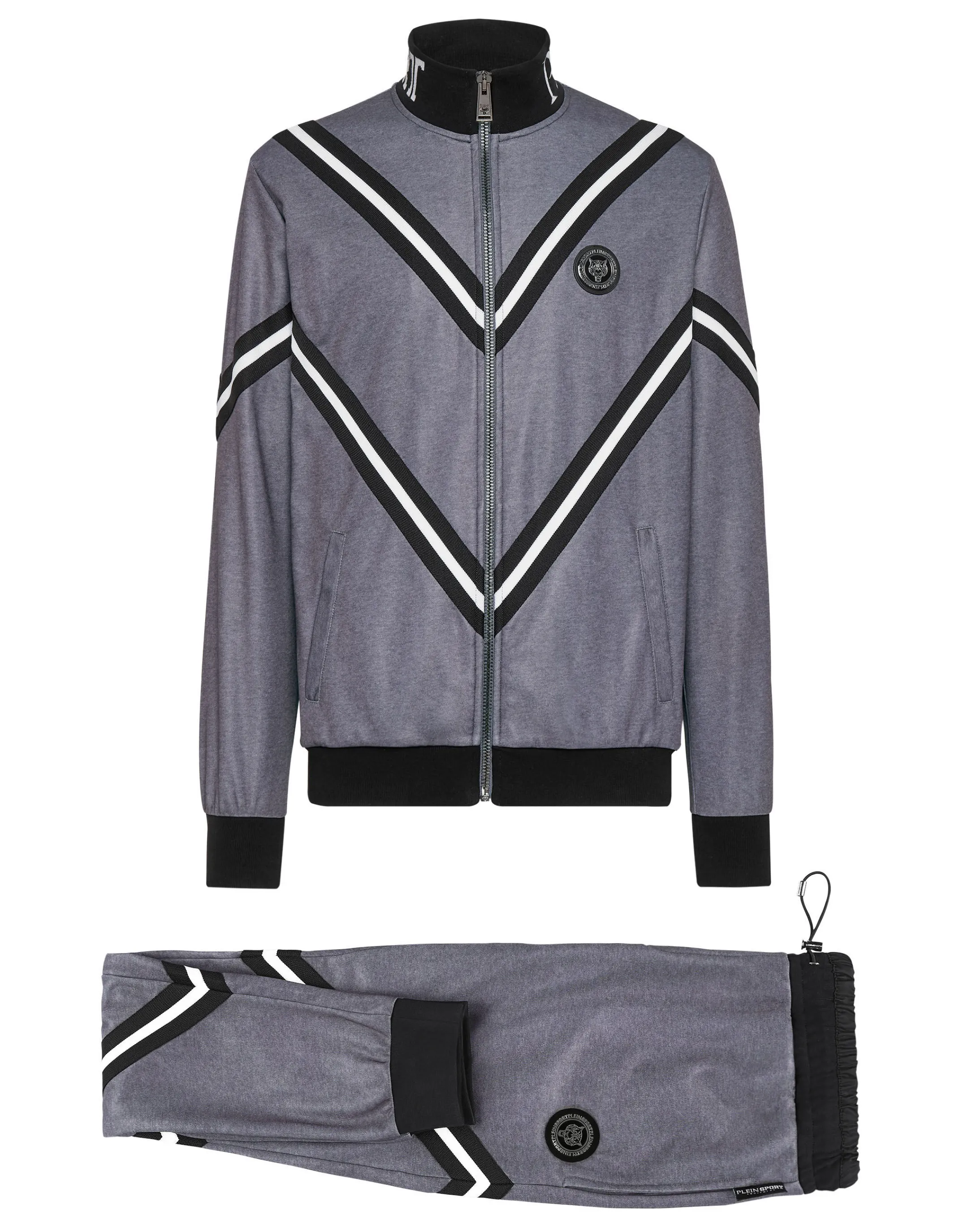 Shop Plein Sport Joggning Tracksuit Top/Trousers Dark Grey/White