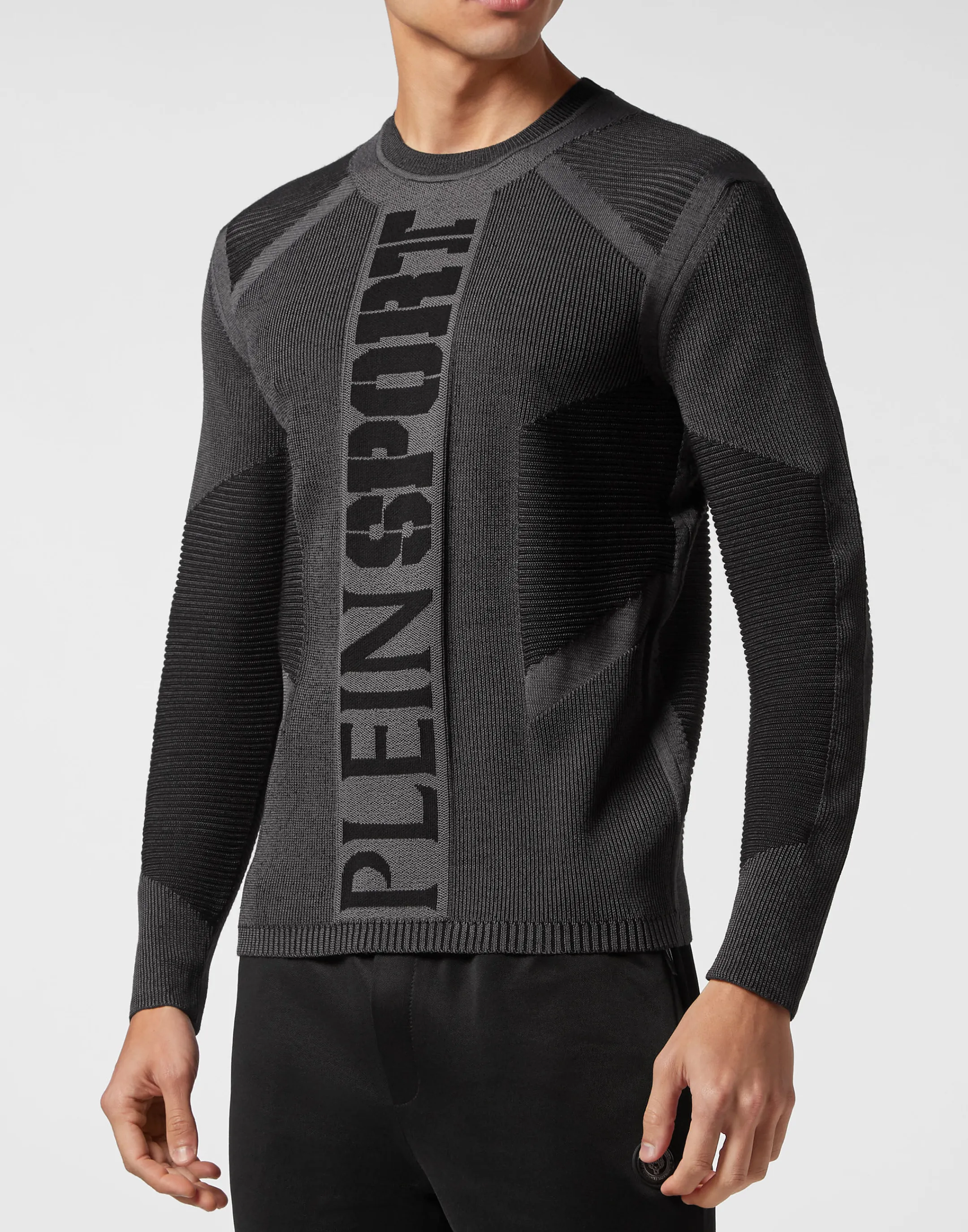 Online Plein Sport Knit Pullover Ls Black