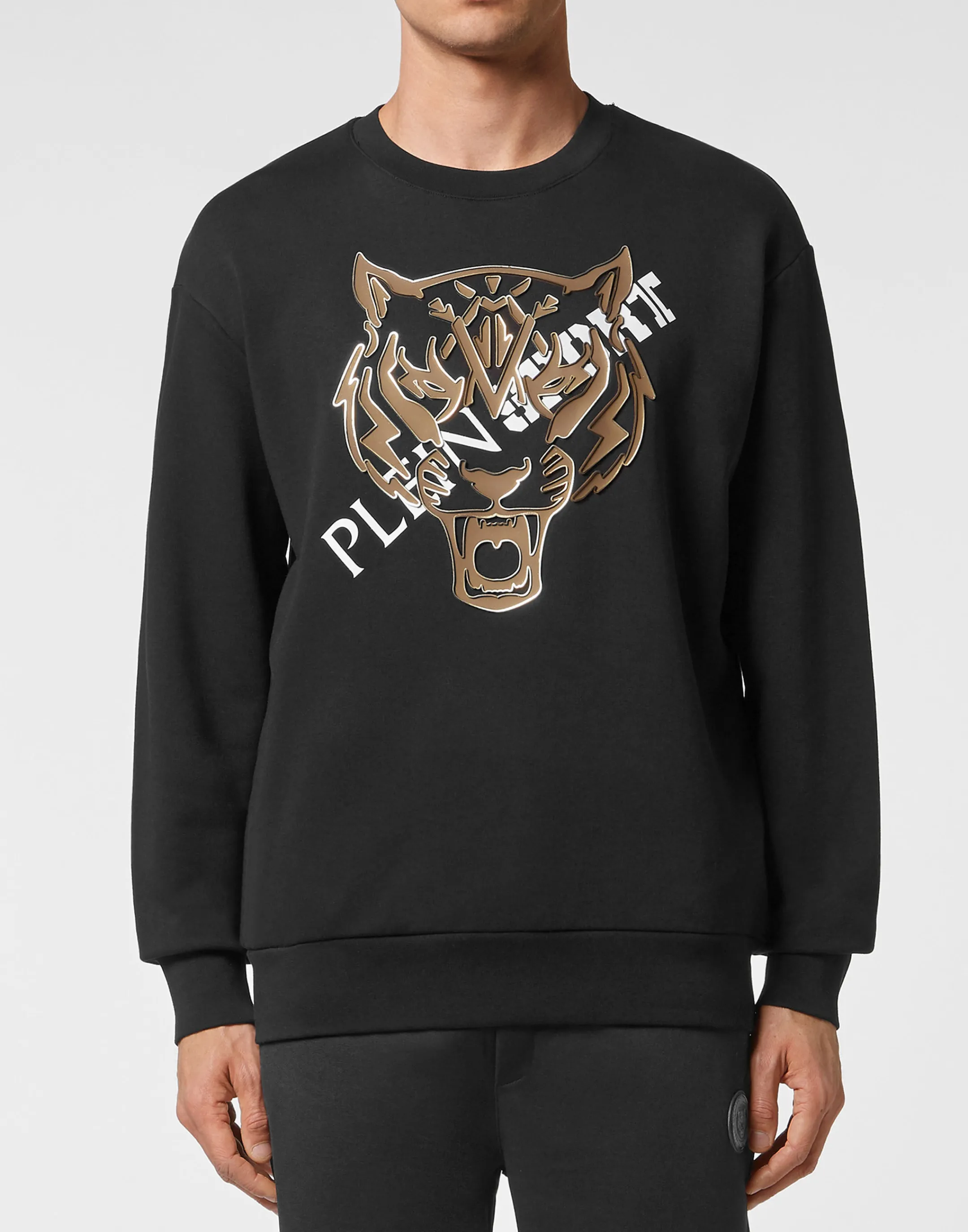 Shop Plein Sport Longsleeve Sweatshirt Tiger Black / Gold