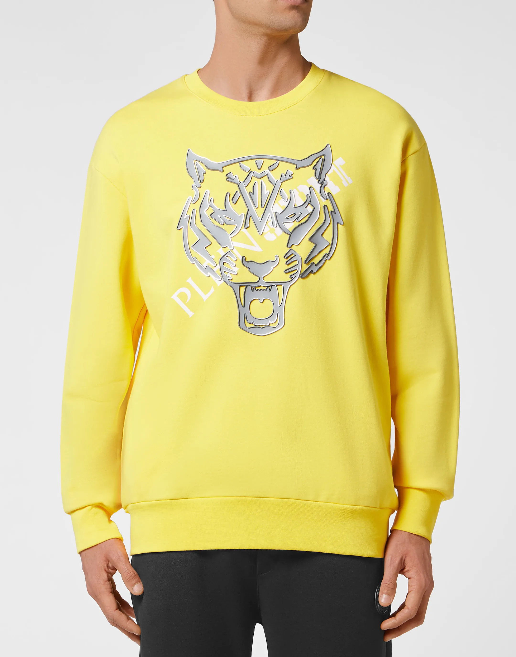 Shop Plein Sport Longsleeve Sweatshirt Tiger Yellow