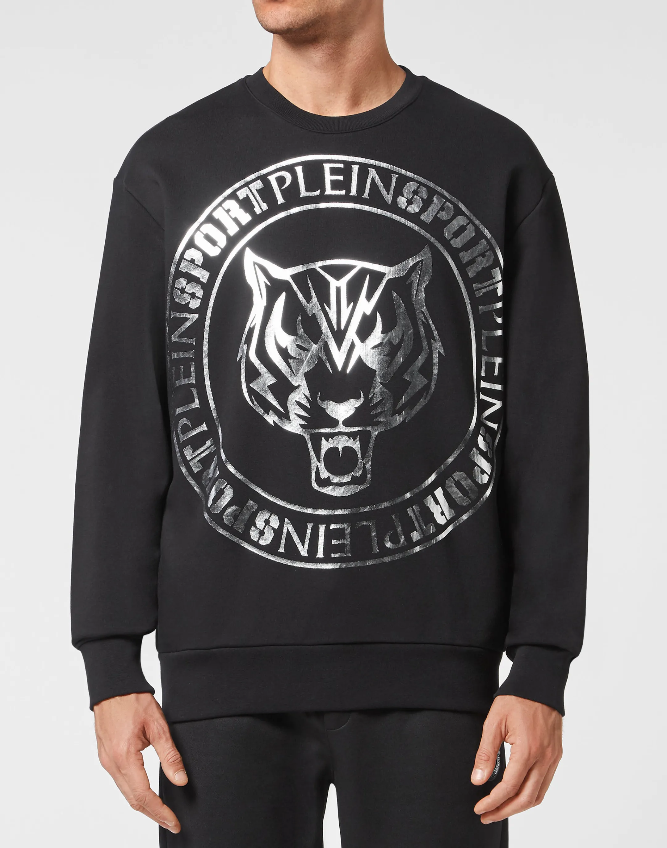 Cheap Plein Sport Longsleeve Sweatshirt Tiger Black/Silver