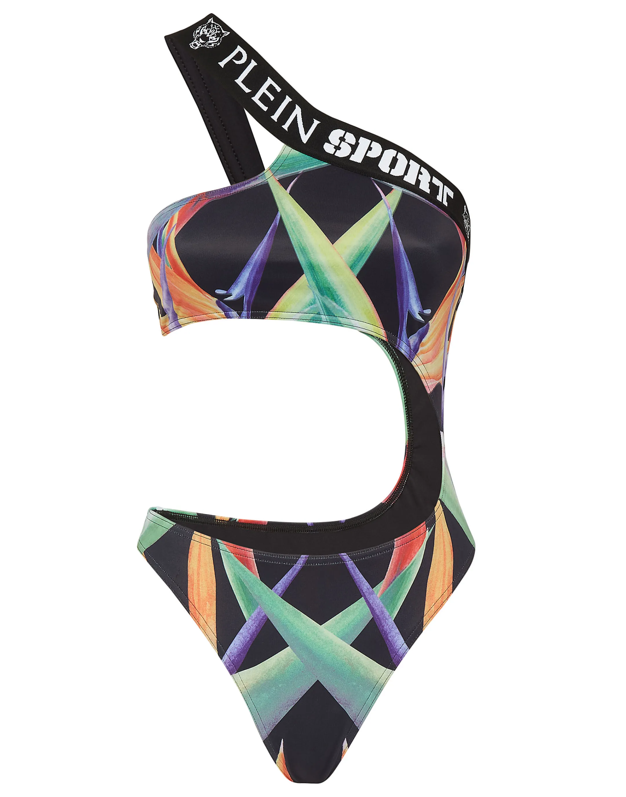 Cheap Plein Sport Monokini Flowers Black / Multicolored