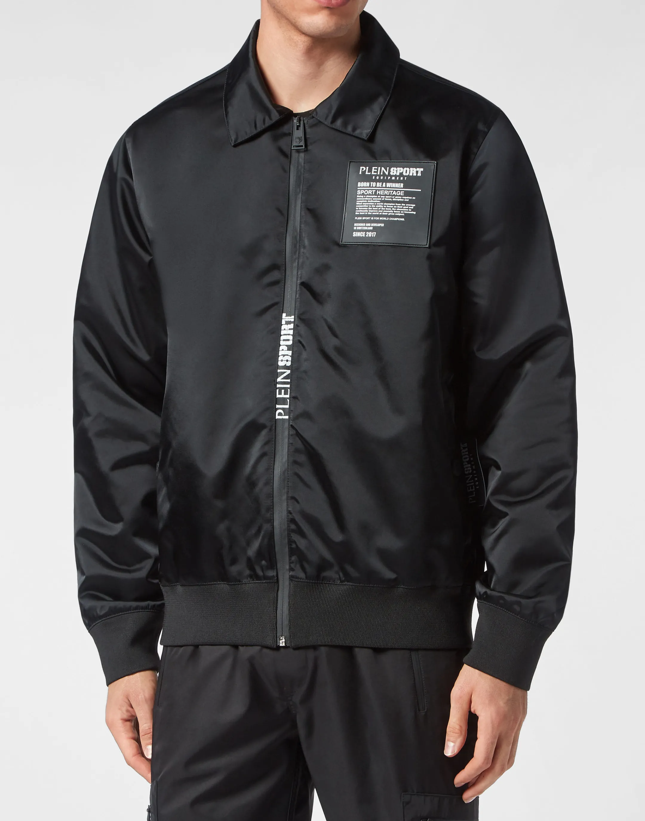 Flash Sale Plein Sport Nylon Bomber Black