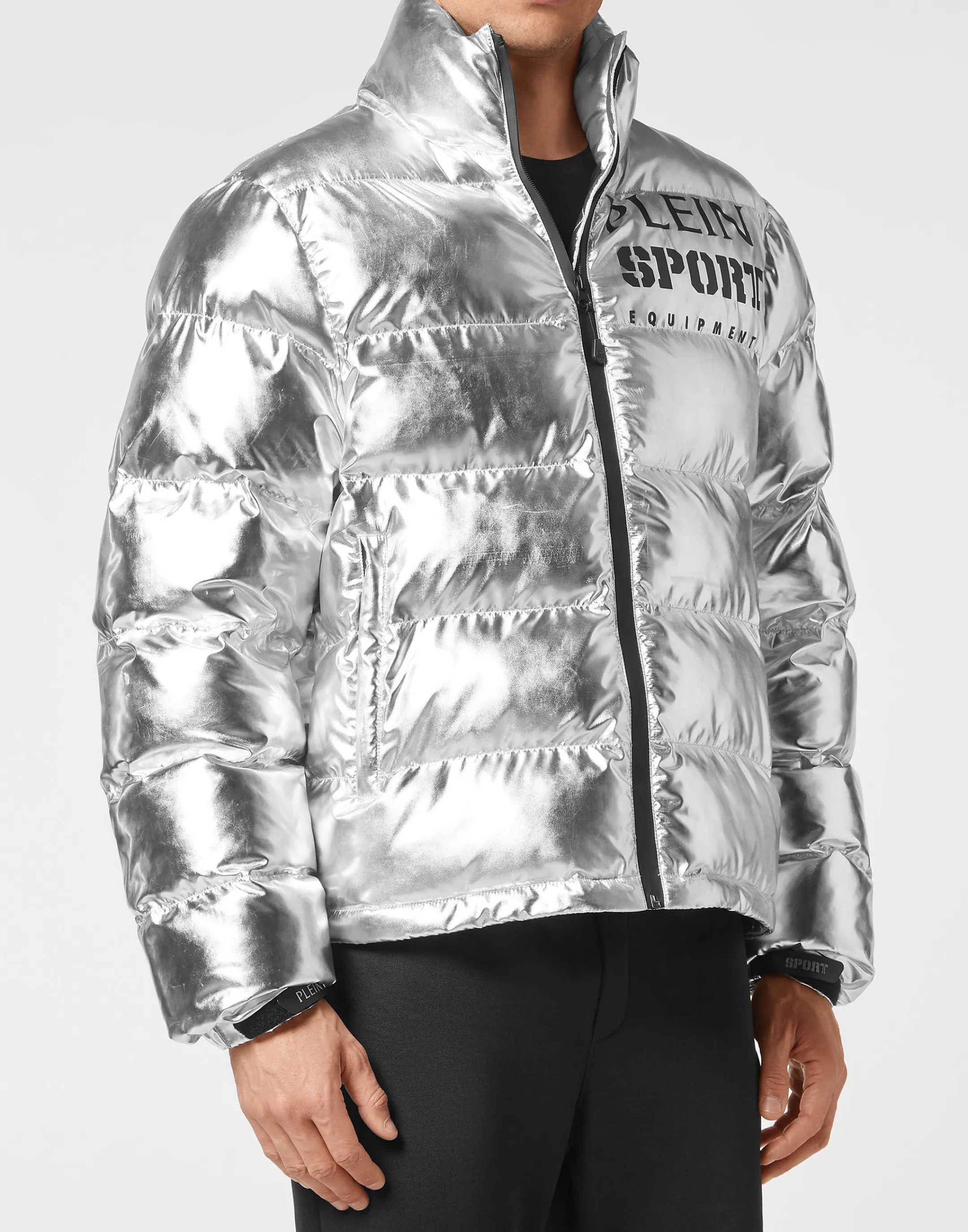 Store Plein Sport Nylon Jacket Statement Silver