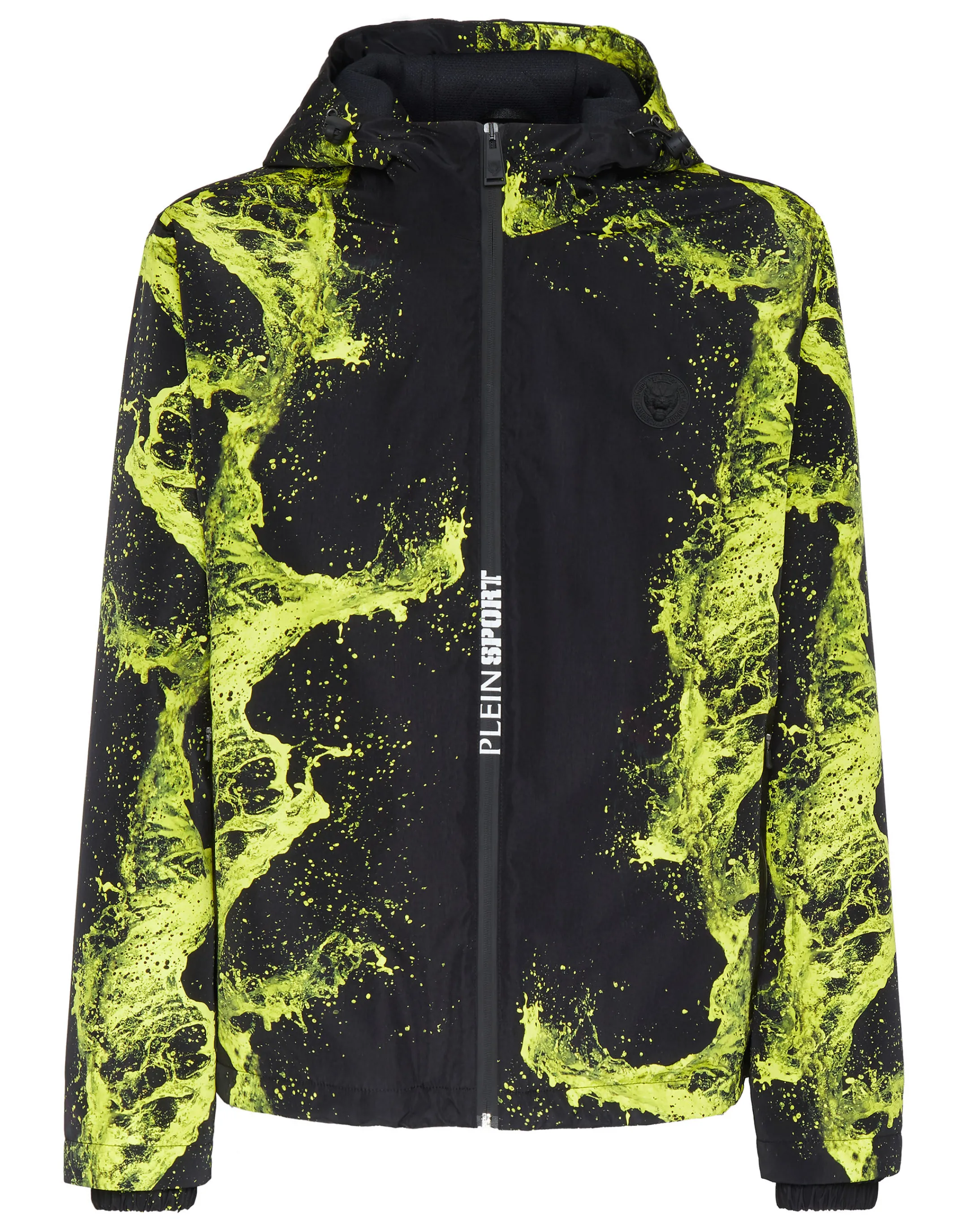 Sale Plein Sport Nylon Padded Jacket Black / Yellow