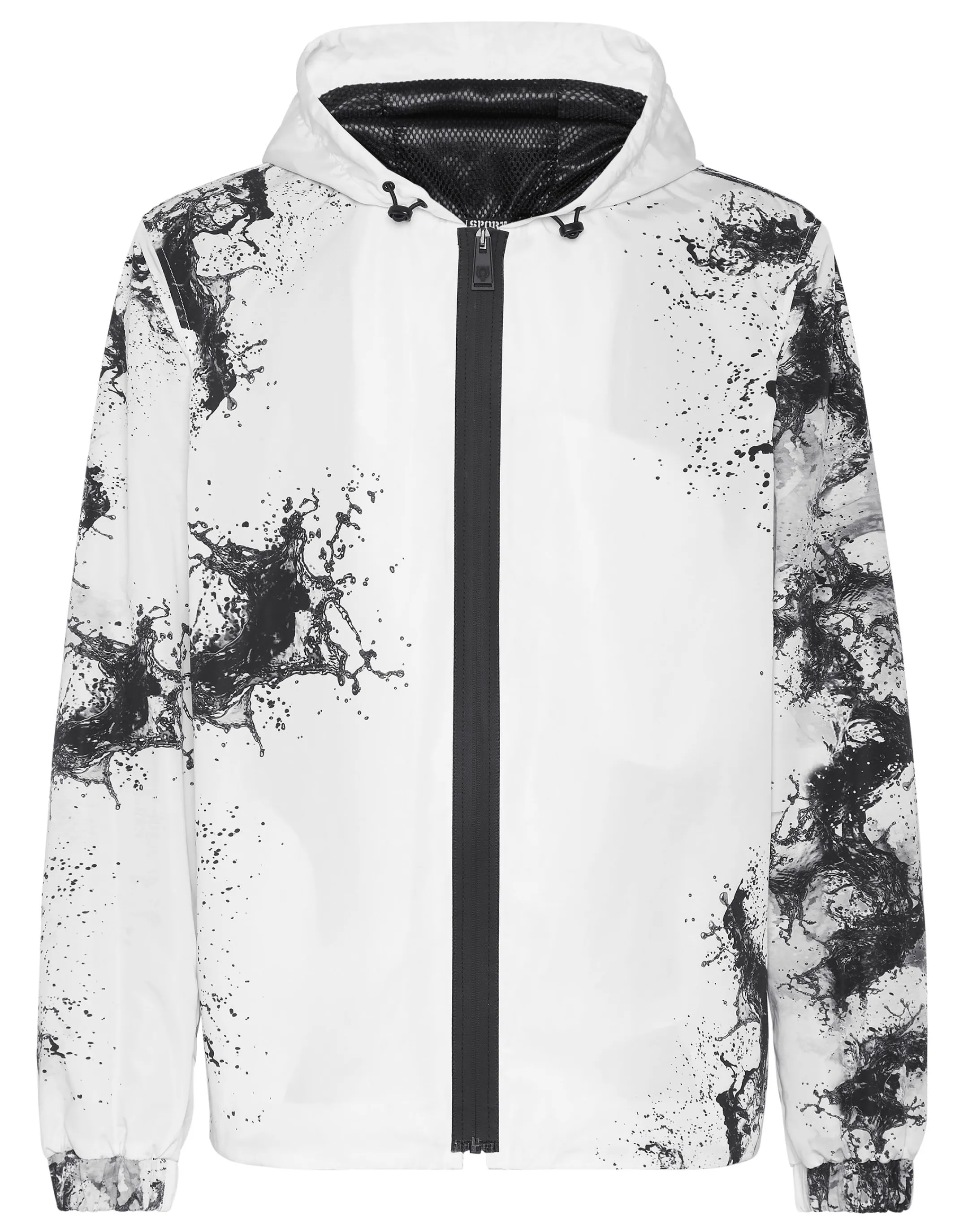 Best Plein Sport Nylon Windbreaker Splash Extreme White / Black