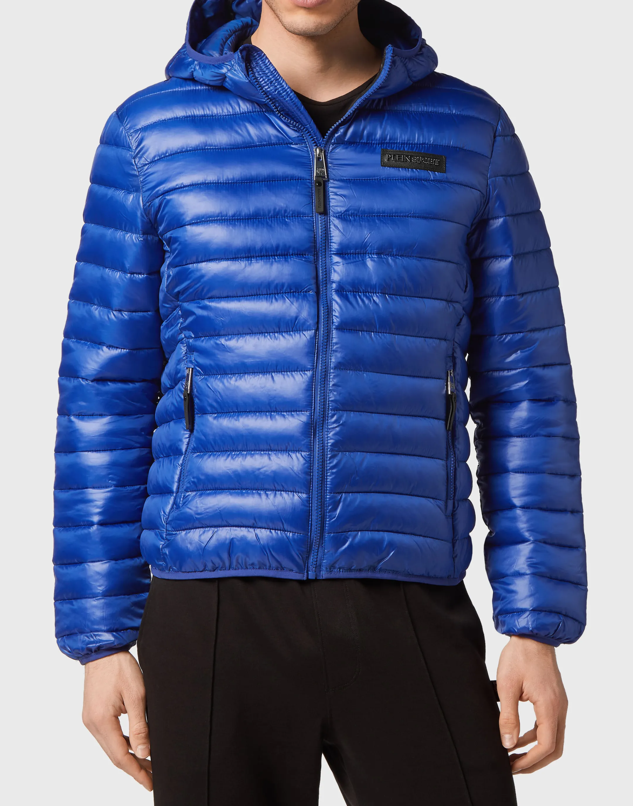 Clearance Plein Sport Outerwear Jacket Man Middle Blue