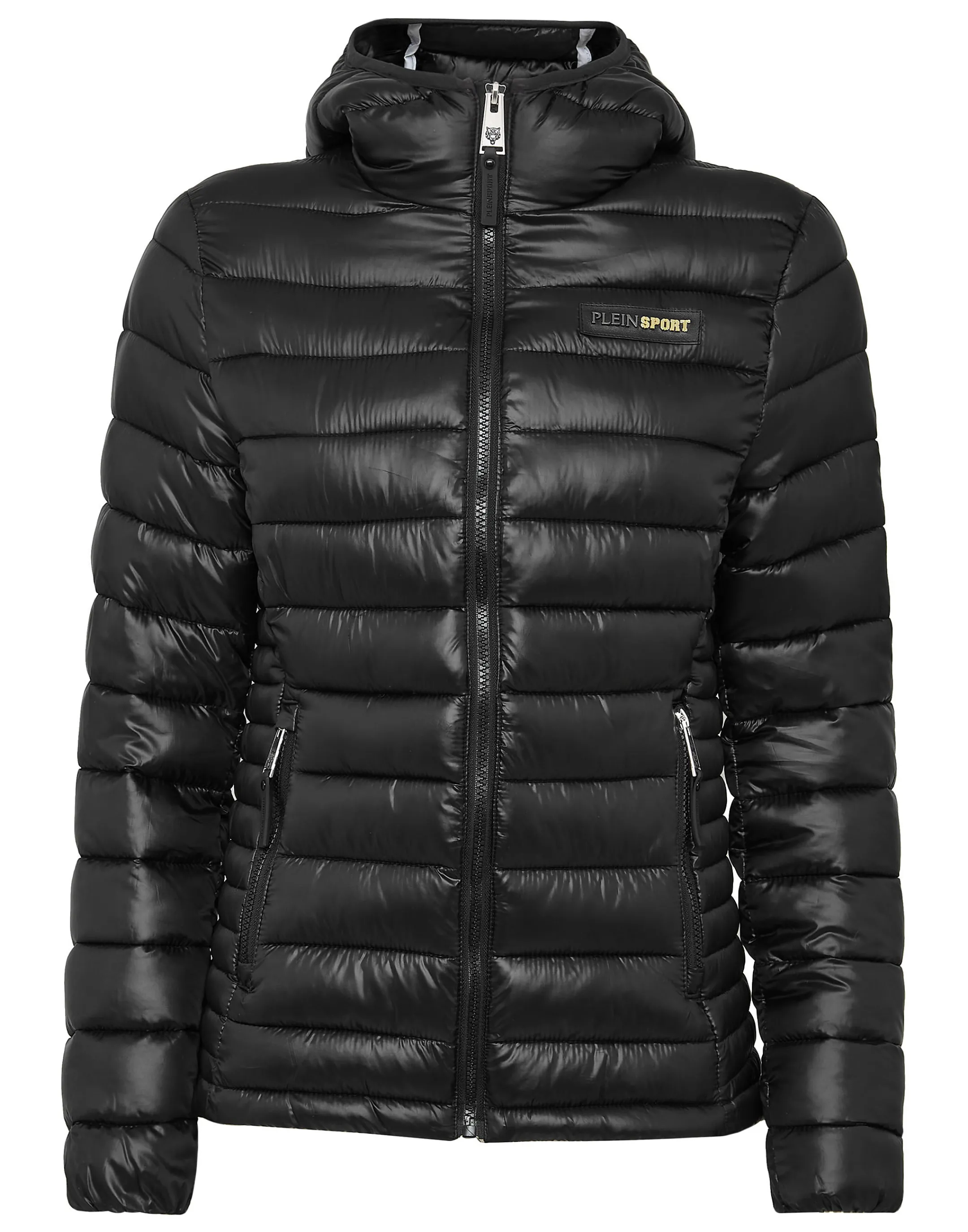 Shop Plein Sport Outerwear Jacket Woman Black