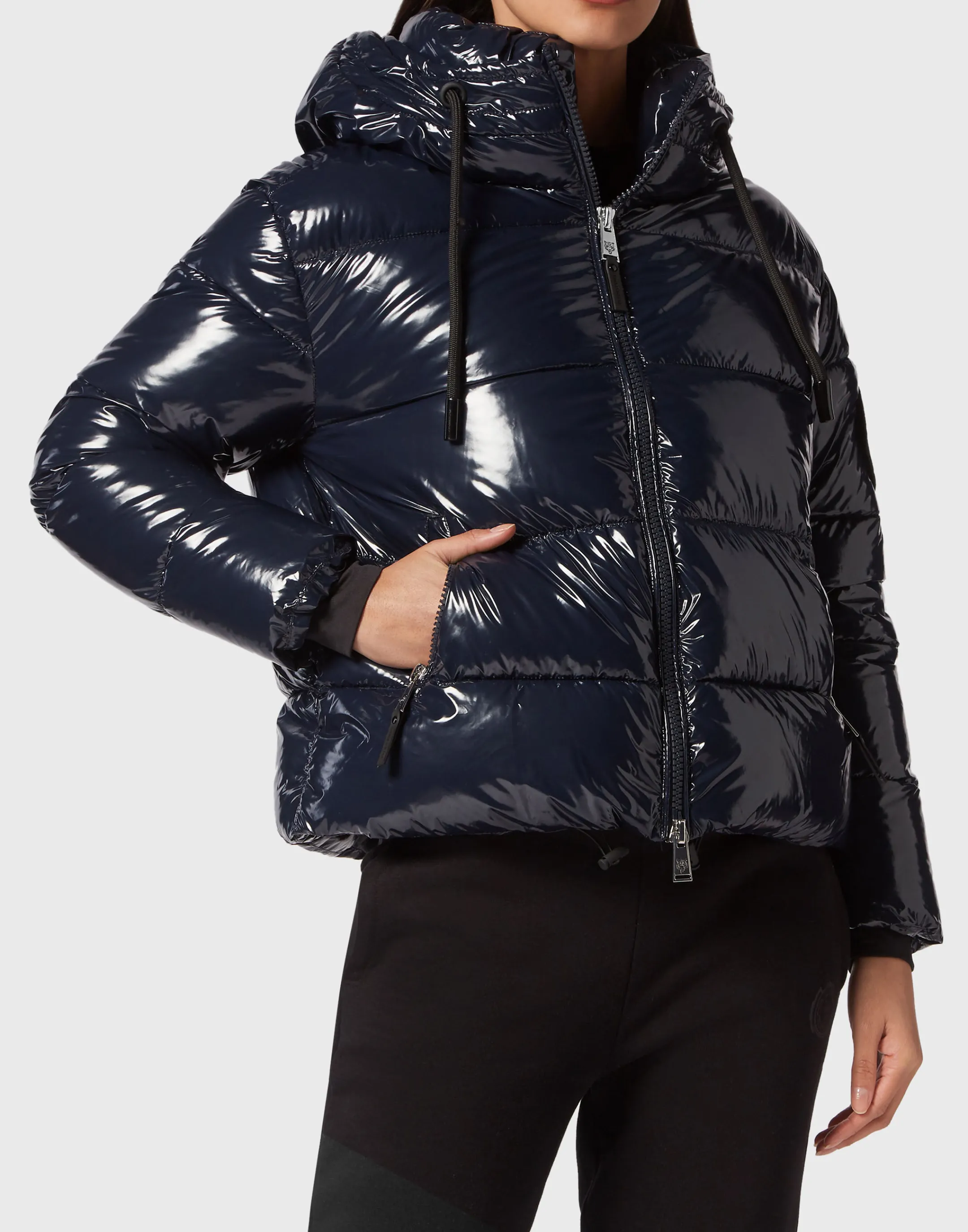 Sale Plein Sport Outerwear Jacket Woman Navy