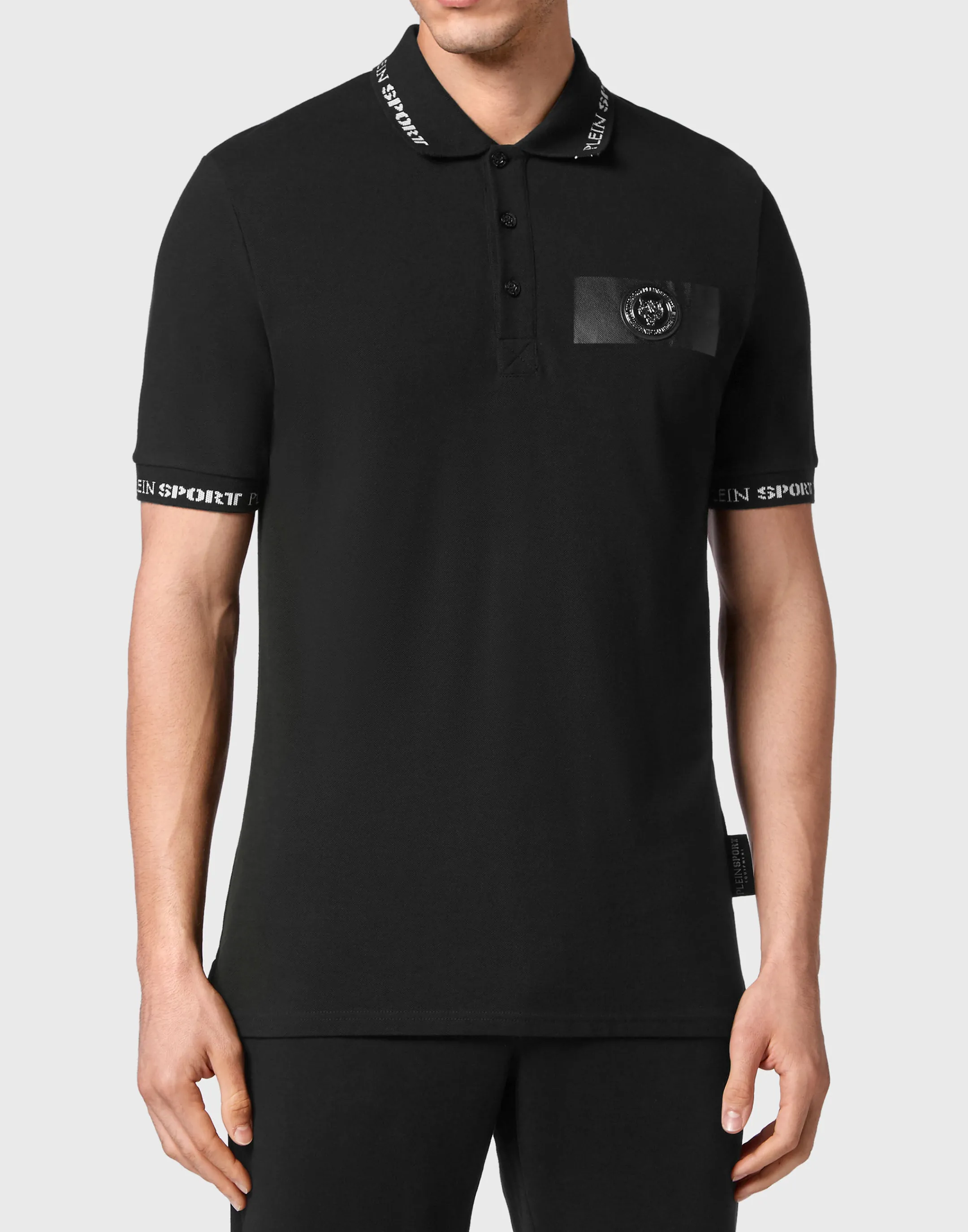 Hot Plein Sport Polo Shirt Ss Black / White